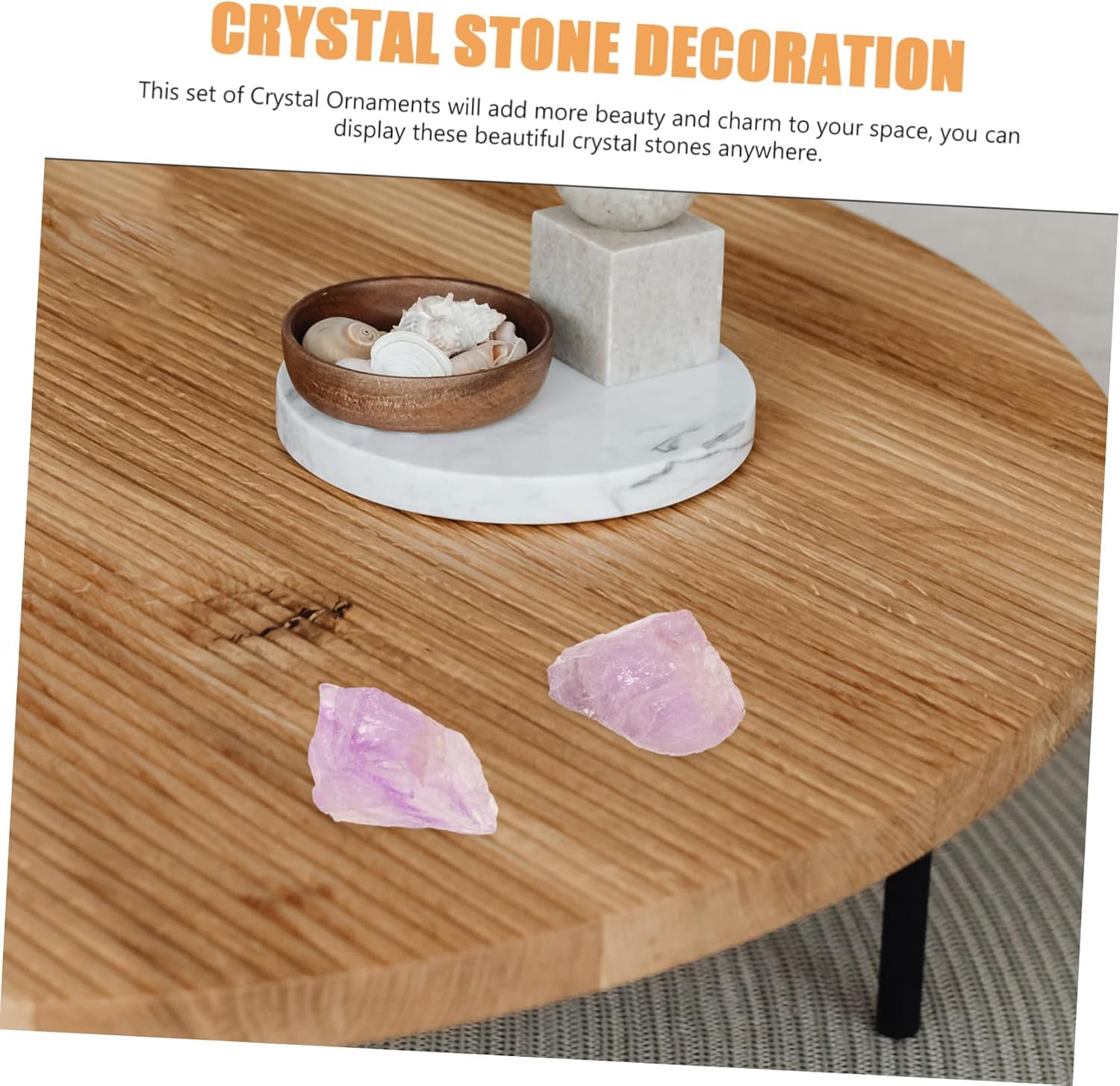 Beautiful Crystal Stones Set Aromatherapy Diffuser Stone Crystal Ornament for Home Decor - Light Green image number 4