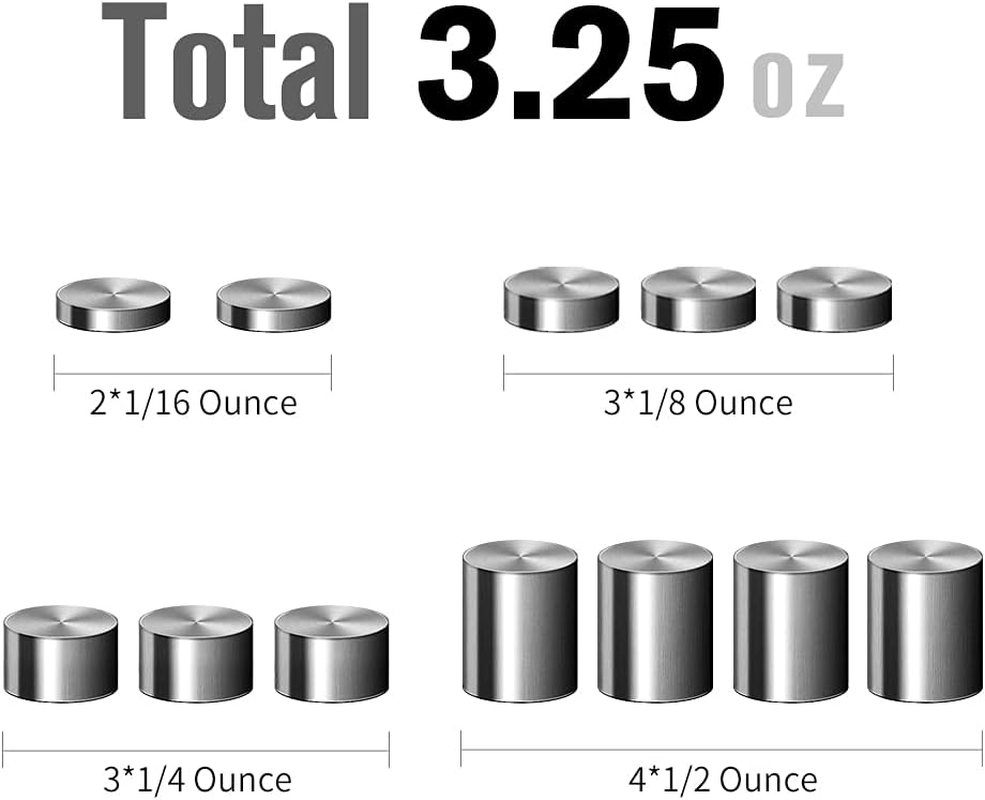 3.25 Ounce Cylindrical Tungsten Weights Steel Weights for Pinewood Derby Cars, 4 Different Sizes of Cylinders with Case to Speed up Your Car image number 1