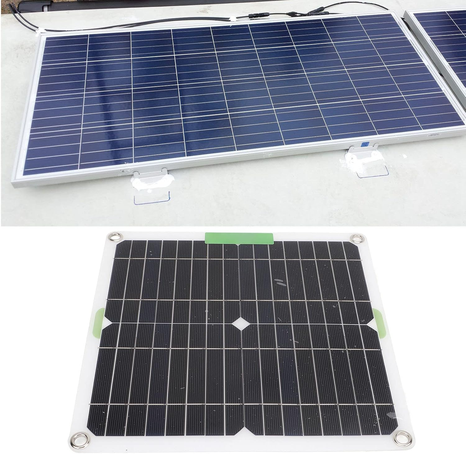 Semi Flexible Solar Panels, High Efficiency 200W 12V Monocrystalline Solar Panel Kit, Solar Panel Trickle Charging Kits for Rvs, Cars, Boats, Camping, 10 in 1 Adapter image number 5