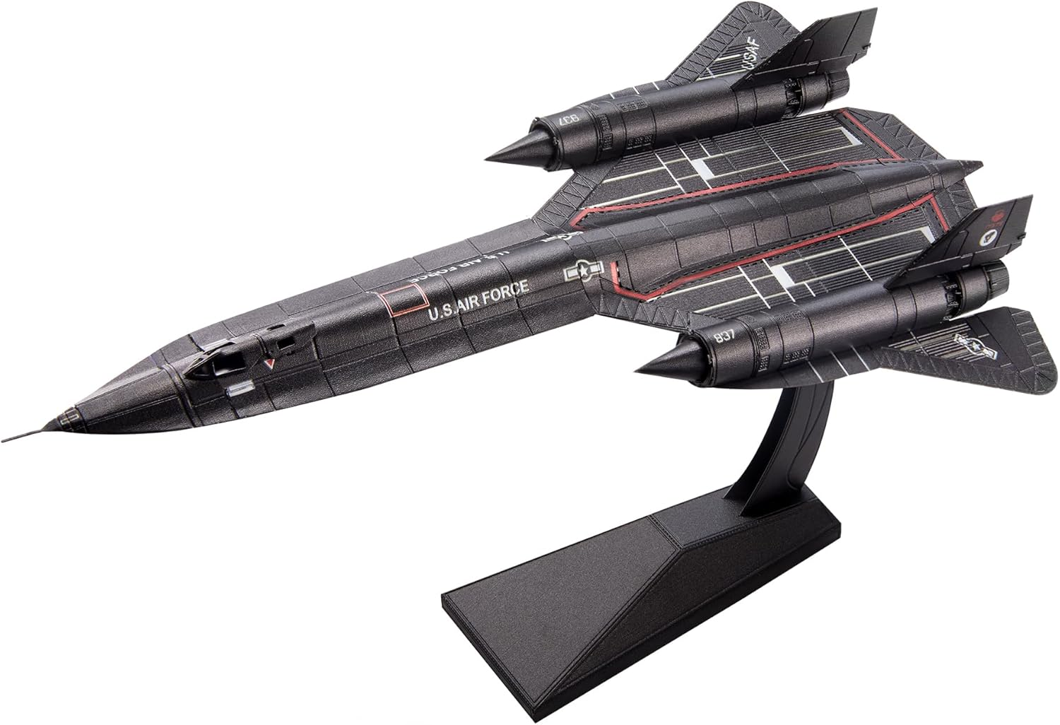 Piececool 3D Metal Puzzles SR-71 Blackbird Aircraft Model Kits Puzzles 3D Model Building Kit DIY Craft for Family Time Great Christmas Birthday Gifts image number 1