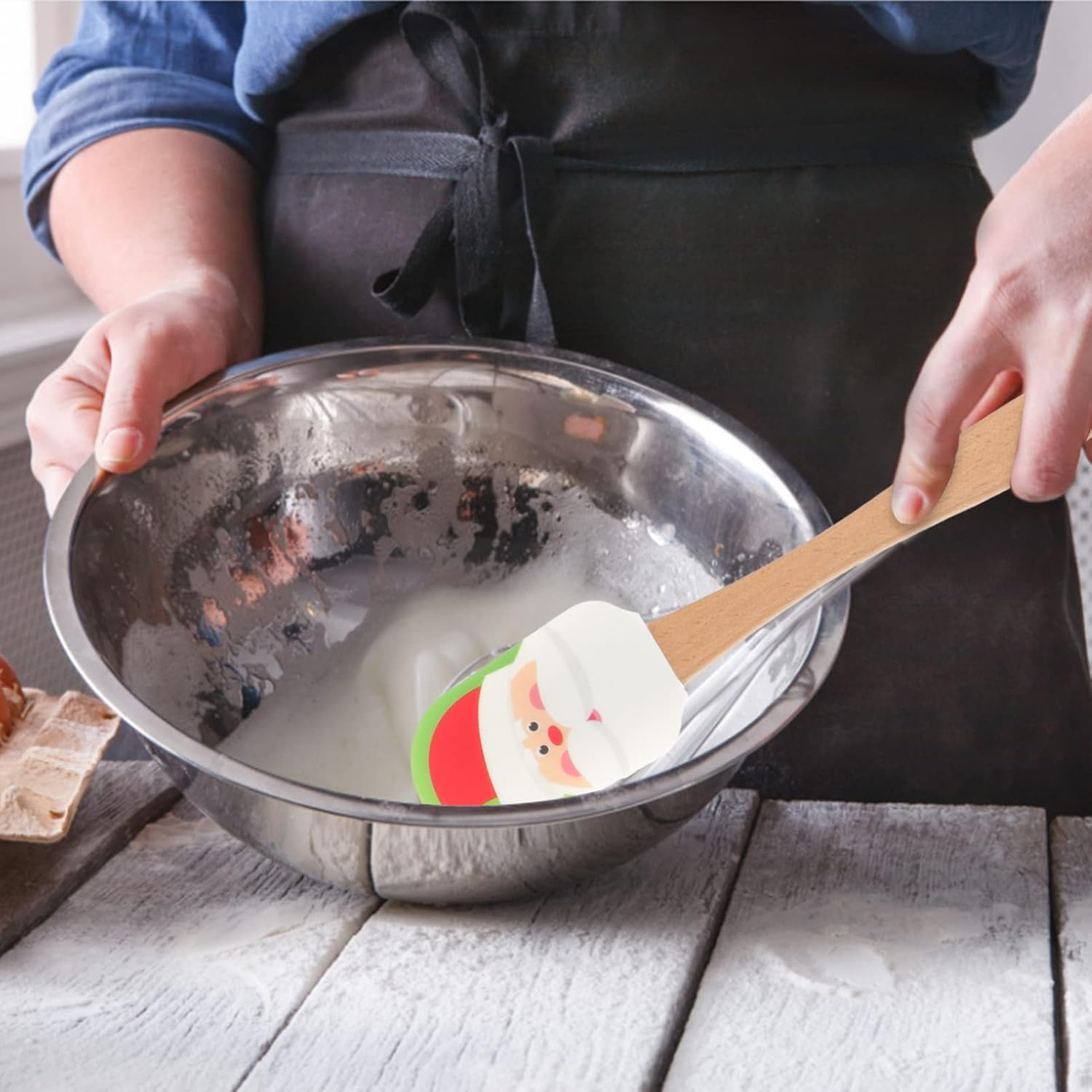 CALLARON 5Pcs Non-Stick Baking Spatula Ergonomic Cheese Spreader Lightweight Kitchen Tool for Cake and Dessert Making Practical for Home and Bakery Use image number 2