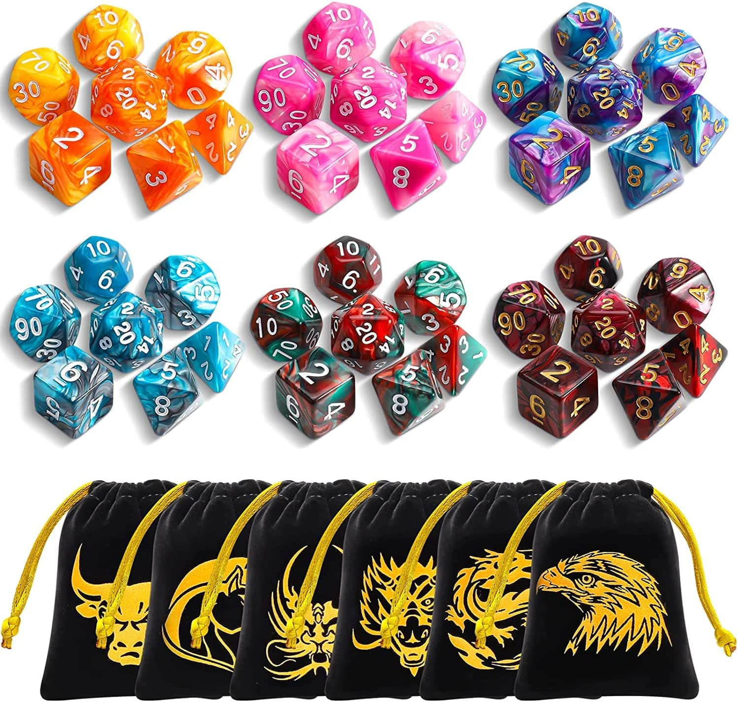 DND Dice Set 42PCS Polyhedral D&D Dice for Roleplaying Dice Games as Dungeons and Dragons MTG RPG image number 3