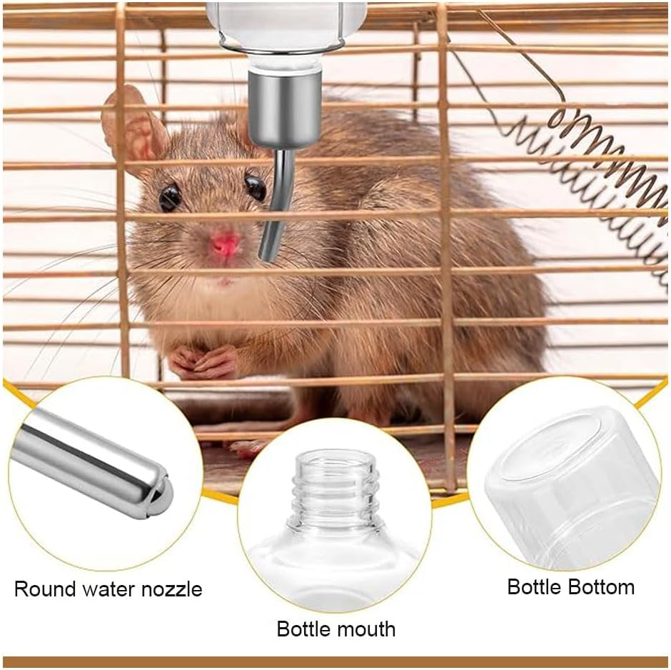 Rabbit Hamster Rat Drinker Drinking Water Bottle Water Drinking Bottle Pet Supplies (1, 180Ml) image number 4