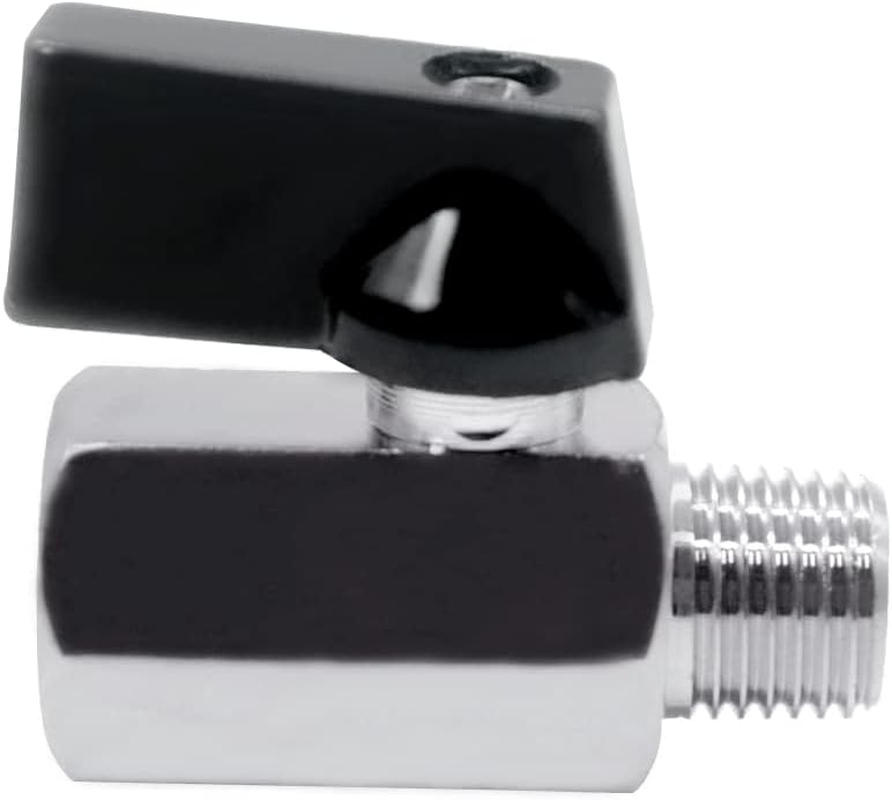 Beduan 1/4" Brass Mini Ball Valve NPT Female to Male Shut-Off Valve (Pack of 2) image number 3