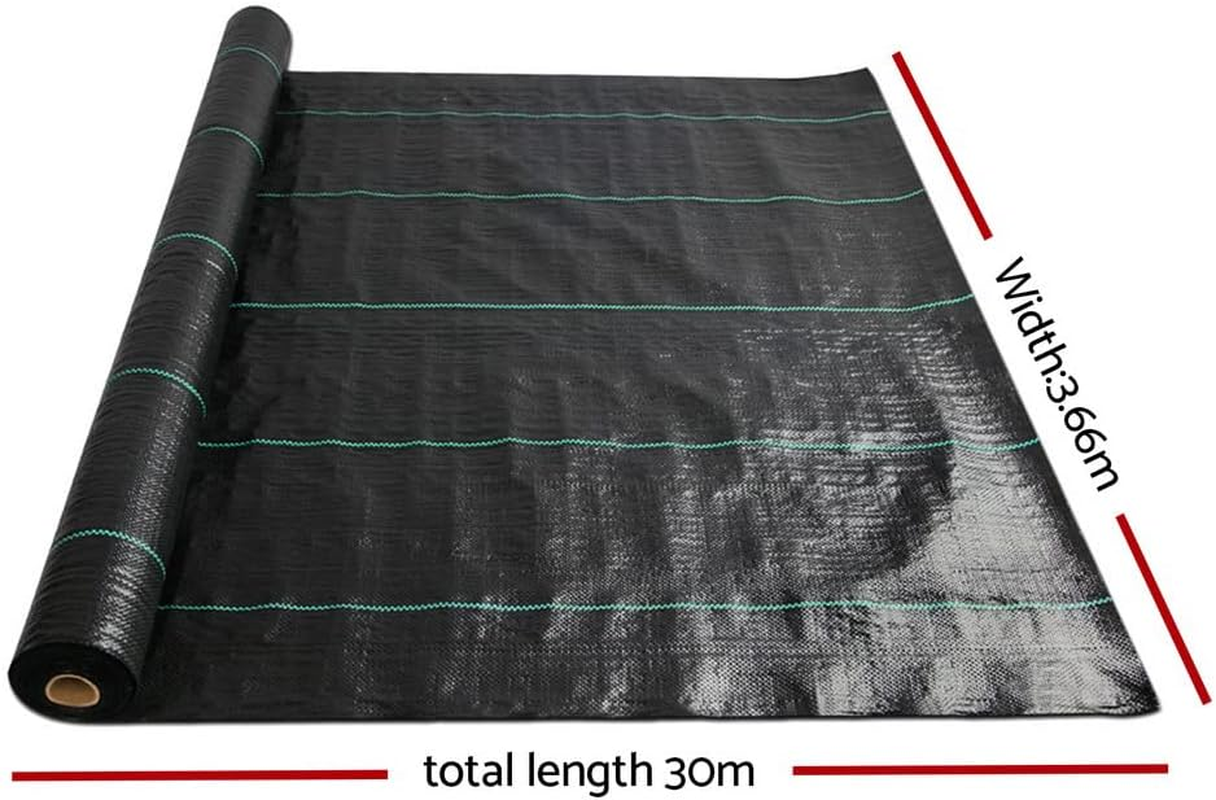 Instahut 3.66M X 30M Weed Mat Control Weedmat Woven Fabric Gardening Plant PE image number 3