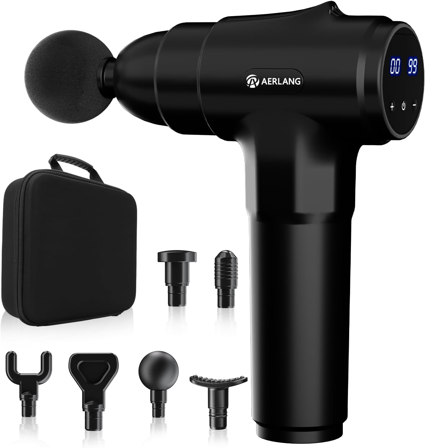 AERLANG Massage Gun, Massage Gun Deep Tissue, with 10 Speed Levels, Type-C Charging, Portable Handheld Muscle Massager, Home and Office Use, Ideal Gifts for Men