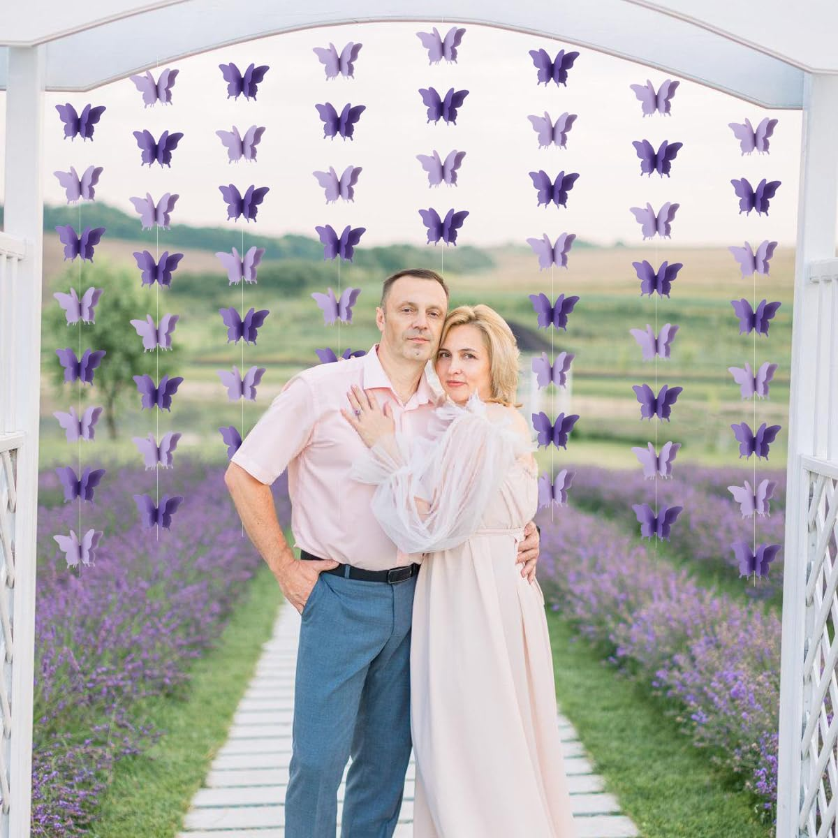 Butterfly Decorations, Butterfly Birthday Decorations for Wedding Baby Shower Birthday Party Decorations Iridescent (Purple) image number 5