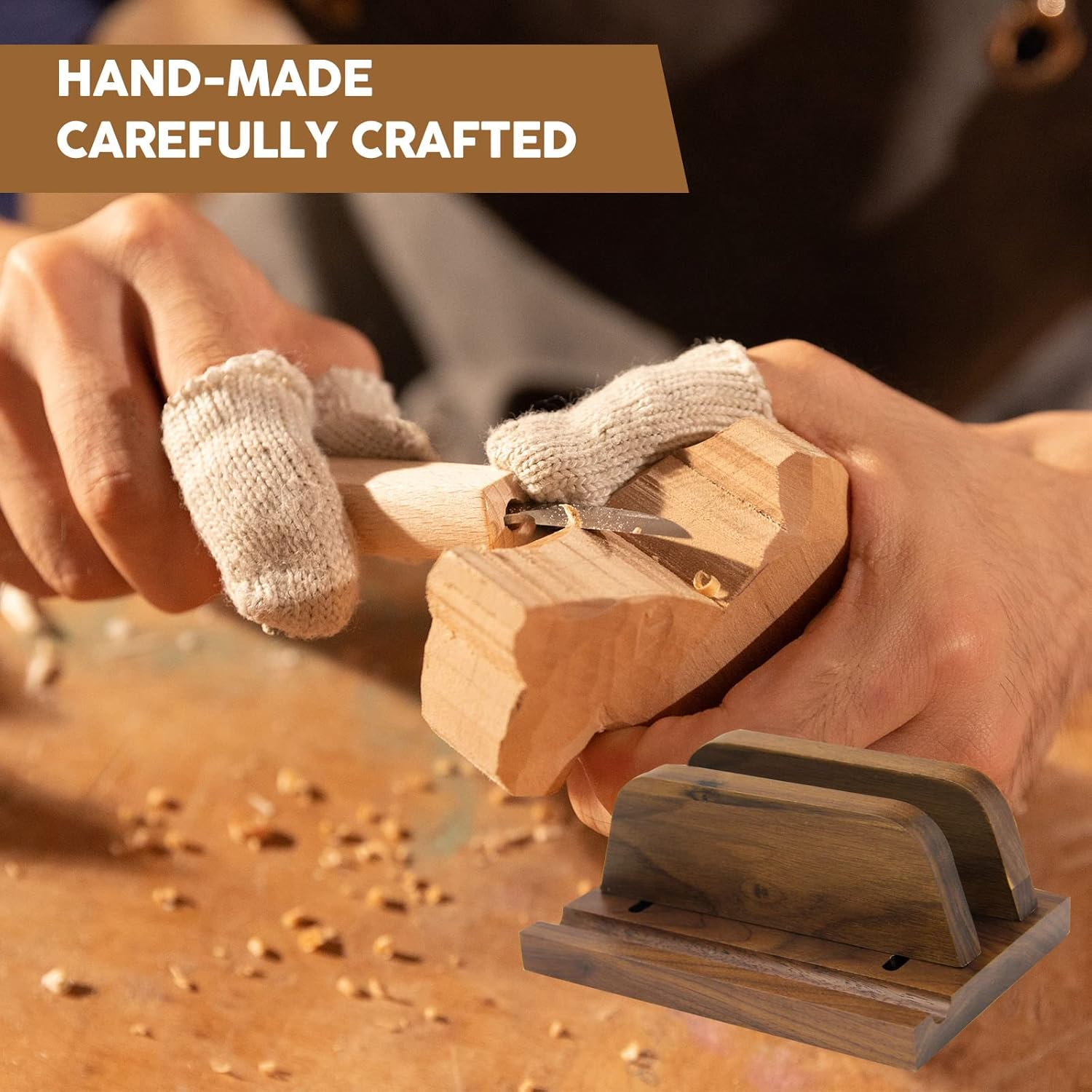 Vertical Laptop Stand Wood, Wooden Adjustable Laptop Holder, Walnut, 2 Slot, Double, Upright Laptop Holder for Desk, Macbook Stand, Laptop Dock, Desktop Organizer, Fits Macbook, Other Laptops, Phone image number 2