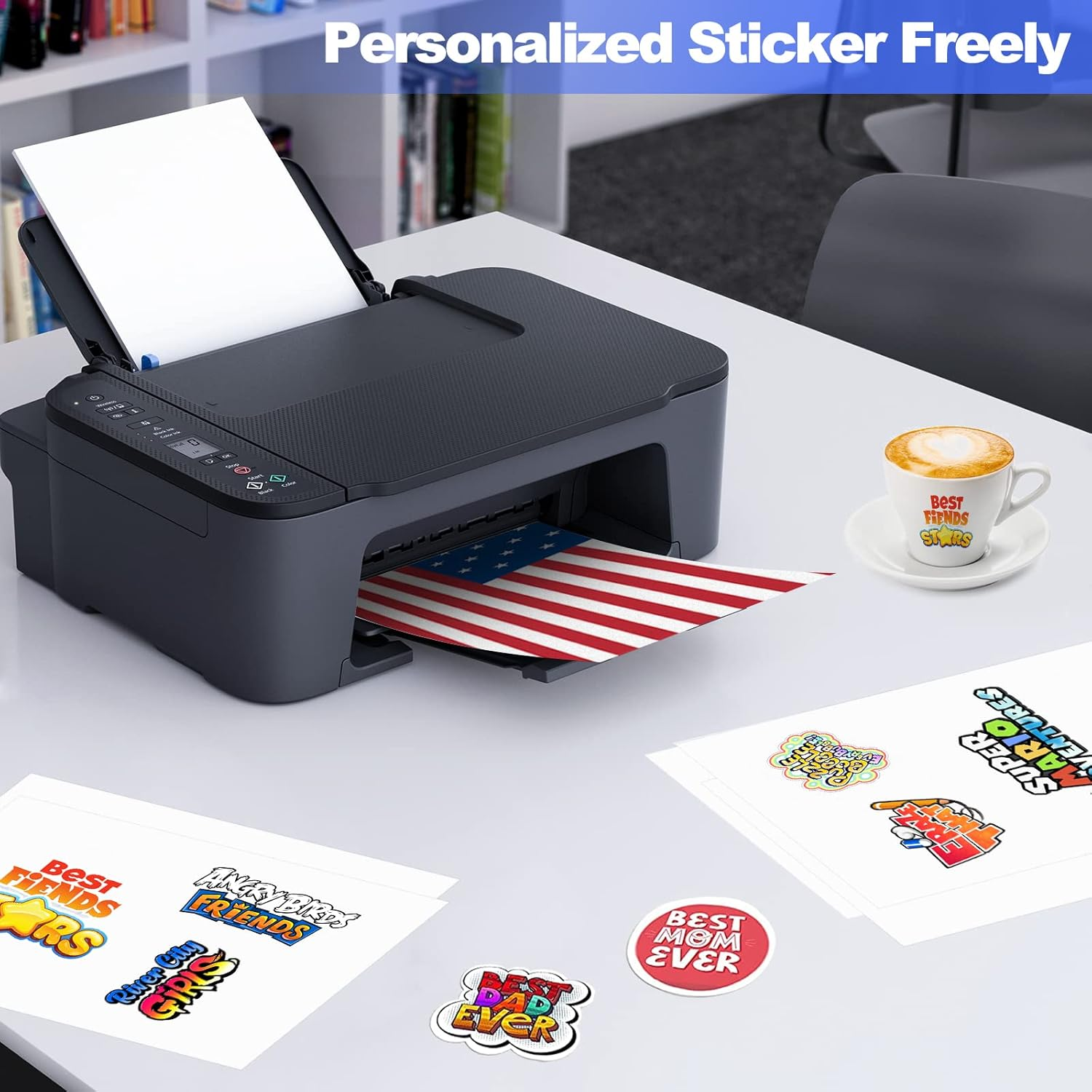 Printable Transparent Sticker Paper - 8.5" X 11" Blank Custom Label Sticker Sheets - 30 Clear Sheets - for Inkjet Printers image number 5