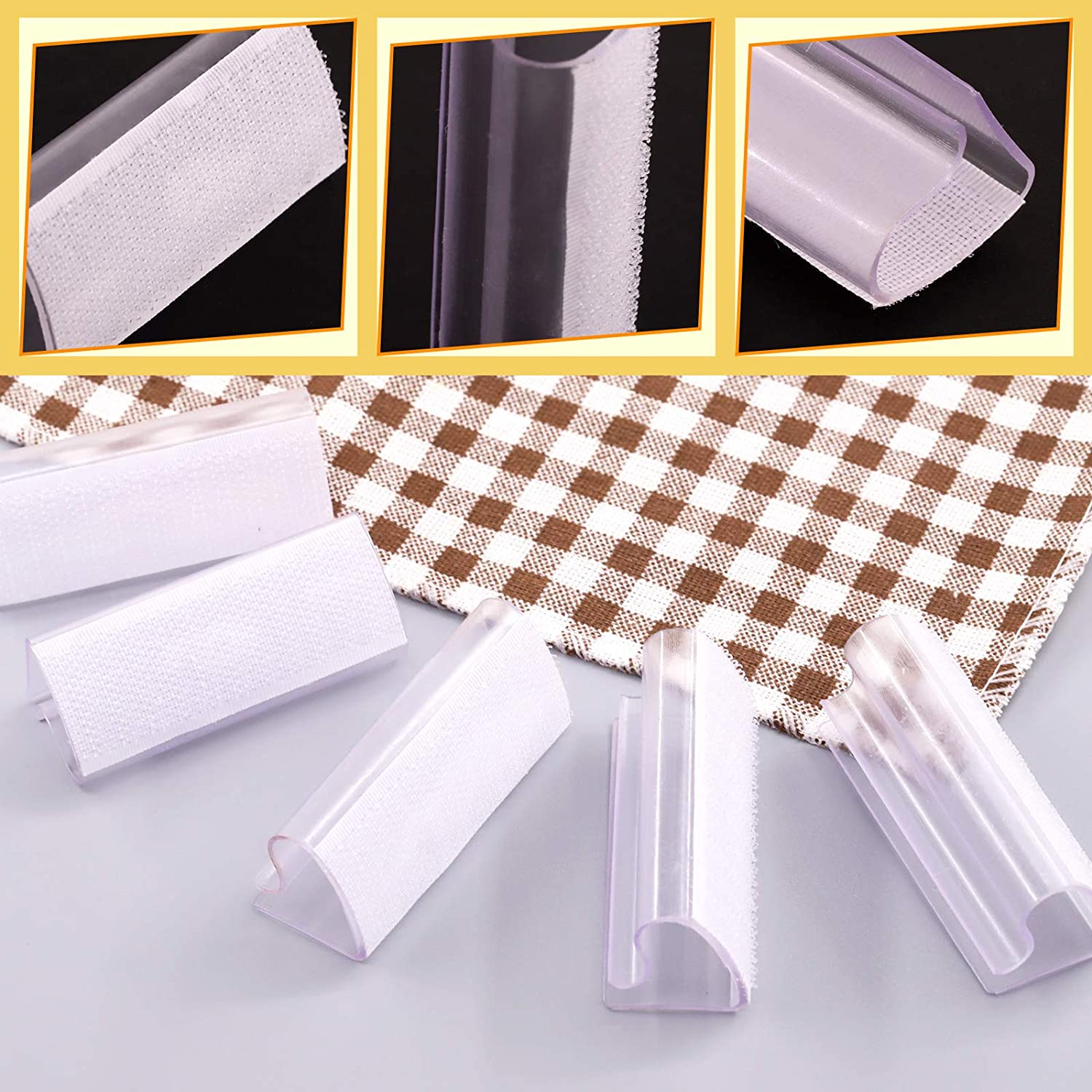 Table Skirting Clips - 30 Pcs, 3/4 Inch - 1 Inch, Hook and Loop, Indoor/Outdoor, Wedding, Party, Picnic, Banquet image number 4