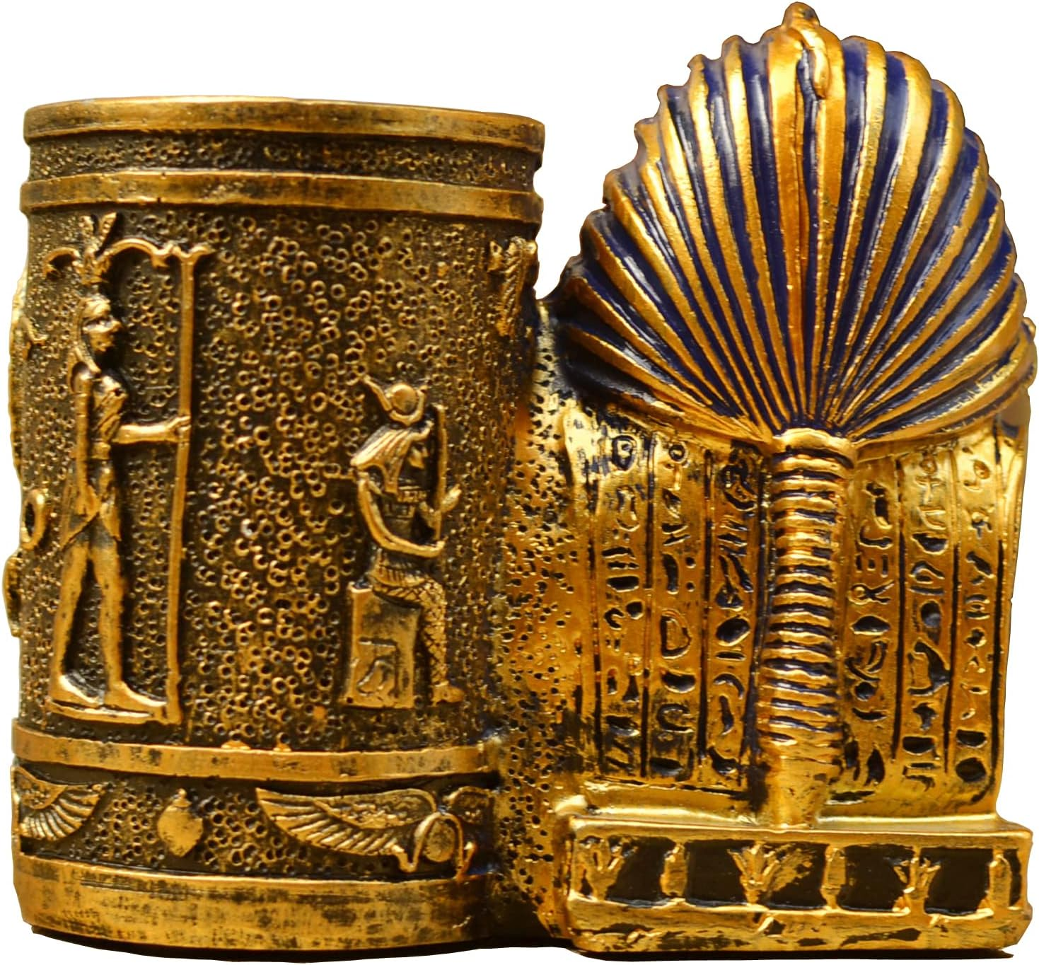 Ancient Egyptian Pencil Holder, Egyptian King Pharaoh Pen Cup, Pen Holder for Desk Office Pen Organizer, Pencil Cup Storage Containers - Small image number 2