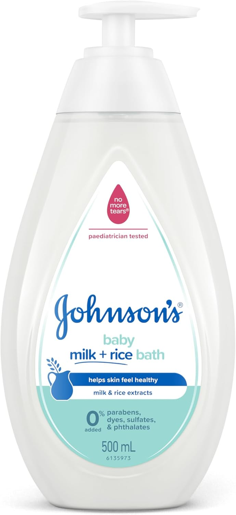 Johnson'S Baby Milk + Rice Gentle Nourishing Moisturising Tear-Free Baby Bath 500Ml image number 5