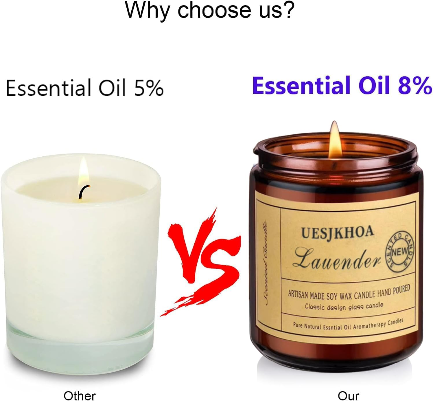 Scented Candle Gift Set - 7Oz Glass Jar Candles Made from Soy Wax - Relax and Relieve Stress,Perfect for Birthday,Valentine'S Day,Housewarming & Everyday Home Scent Gift Decoration image number 3