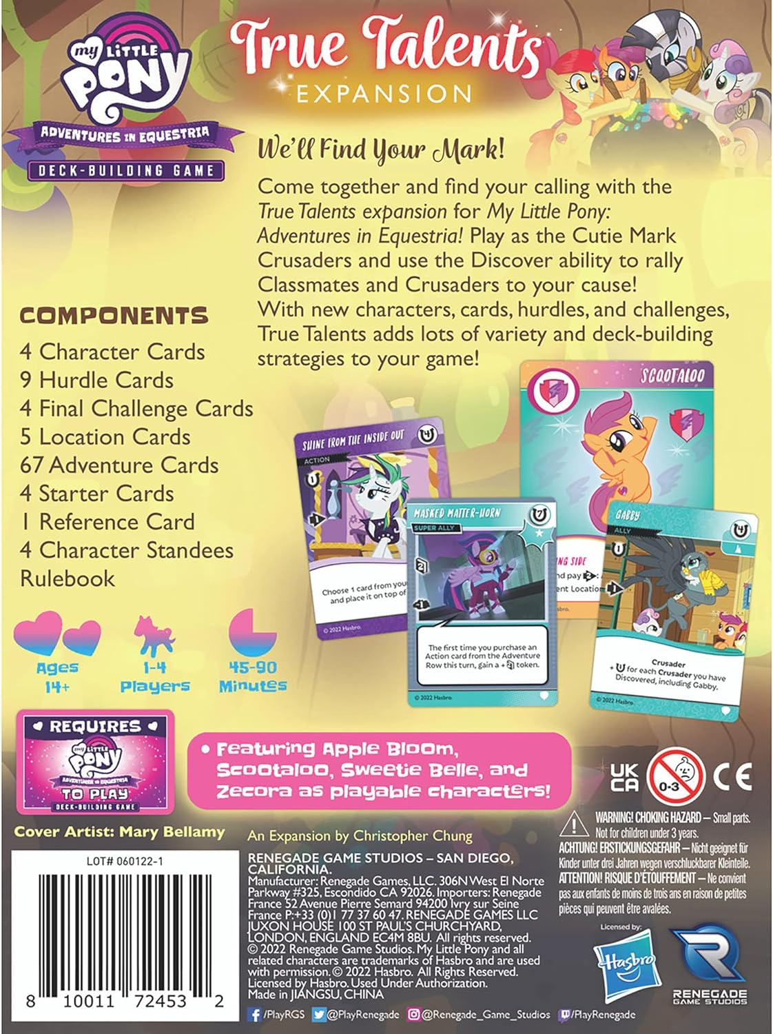Renegade Game Studios My Little Pony Adventures in Equestria True Talents Expansion Board Game