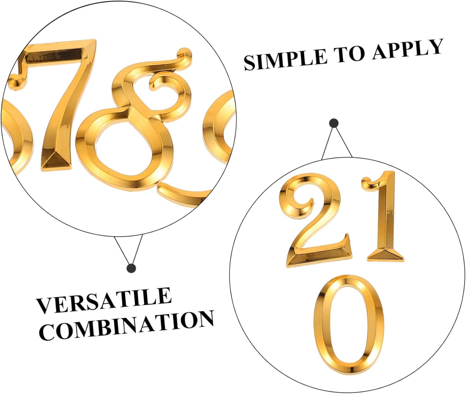 10Pcs Mailbox Numbers Sticker: Die Vinyl Number Decal Self Adhesive Address Signs for Mailbox Signs Window Door Cars Trucks Address image number 6