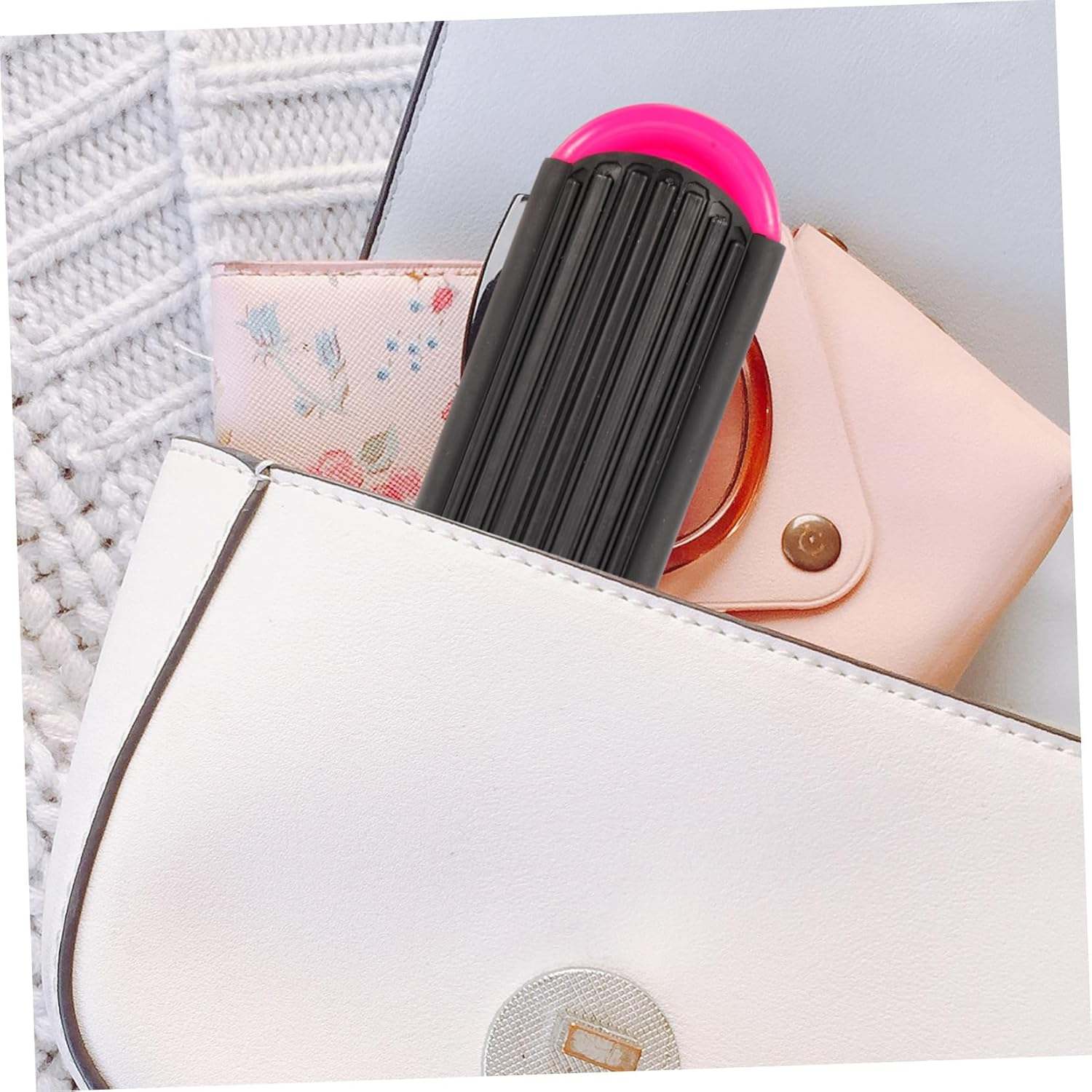 Healeved Portable Folding Comb Hair Brush Mirror for Women Teen Girls Detangling Brush for Hair Styling image number 5