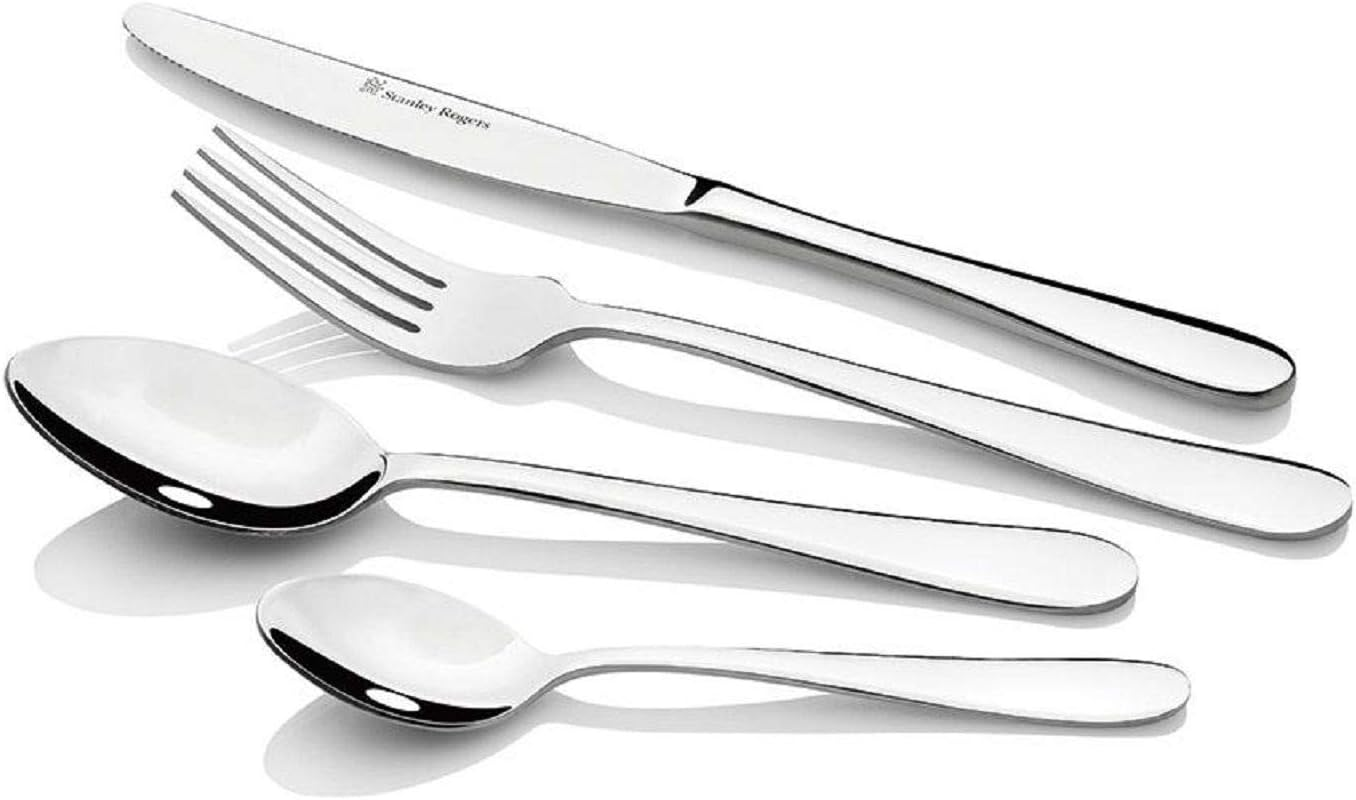 Stanley Rogers Albany 84 Piece Cutlery Set, Stainless Steel with Mirror Polish, Formal Place Setting for Twelve, Premium Dinner Set in Gift Box image number 1