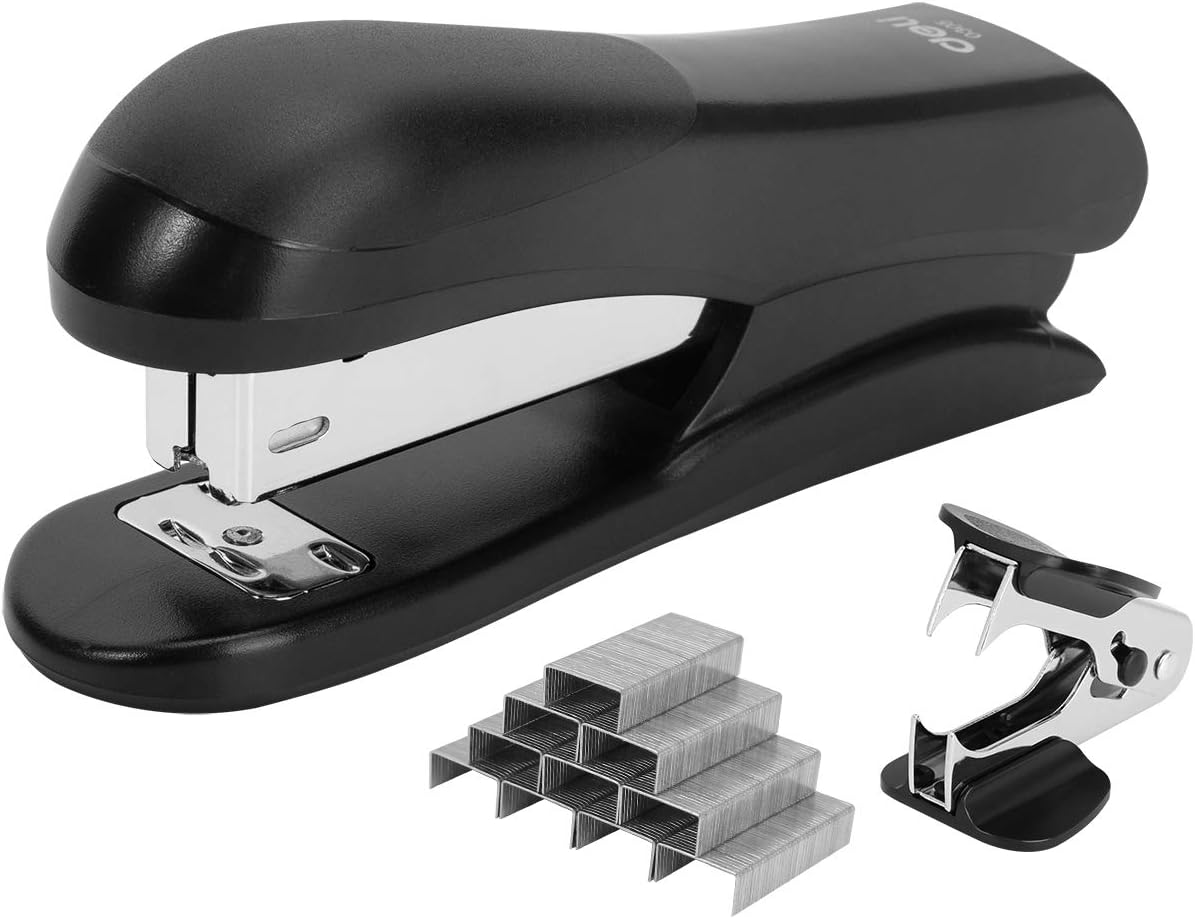 Deli Stapler Value Pack, Desktop Standard Staplers, 20 Sheet Capacity, Includes Staples & Staple Remover, Black image number 2