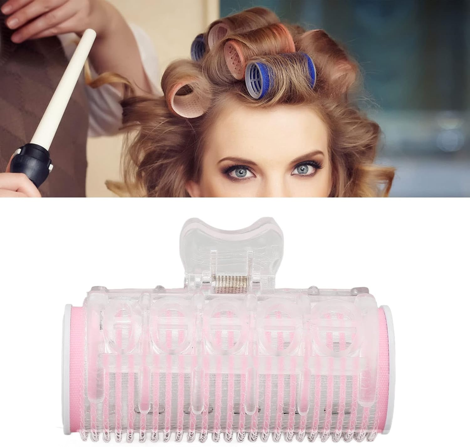 Portable Electric Heated Hair Rollers with Clip, USB Rechargeable Mini Ceramic Curling Rollers, Volumizing Hair Curler for Curly Bangs, Hot Hair Rollers for Quick and Easy Styling image number 1