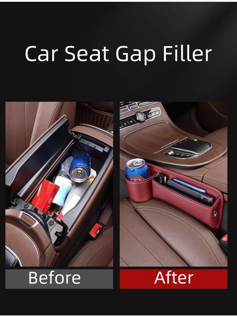 Car Seat Gap Filler,Car Seat Storage Box,Car Seat Gap Bag (Red Left 1) image number 5