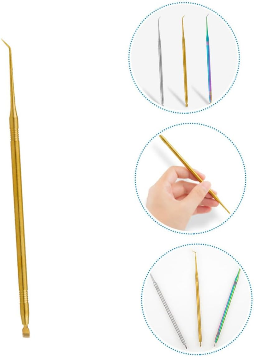 FRCOLOR Stainless Steel Lash Lifting Tool with Comb Metal Eyelash Separator for Lash Perming Gold Eyelash Lift Separator Tool Suitable for Professional and Home Use image number 3