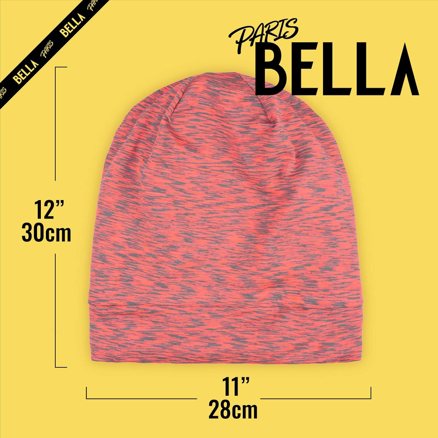 Satin Lined Sleep Cap Bonnet for Curly Hair and Braids, Stay on All Night Hair Wrap with Adjustable Strap for Women and Men, Carol Pink, Pack of 1 image number 3