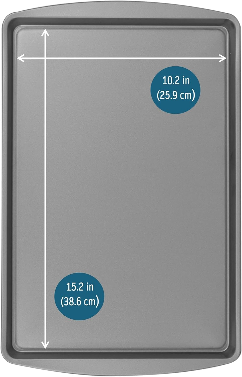 Bakereze Medium Nonstick Cookie Pan, Baking Trays, Baking Sheets, 15.2''L X 10.2''W, Set of 3 image number 4