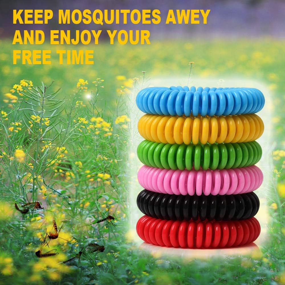 12 Pack Mosquito Bracelets, Mosquito Bracelets Outdoor for Adults and Kids, Individually Wrapped Deet-Free Waterproof Bands image number 2