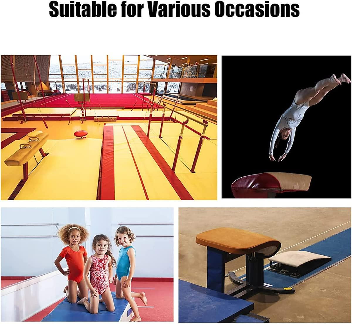 Vaulting Gymnastics Equipment Kids Spring Board, Thickened 2 Springs inside for School/Sports Club/Martial/Track and Field, Bearing 80Kg,2Springs image number 5