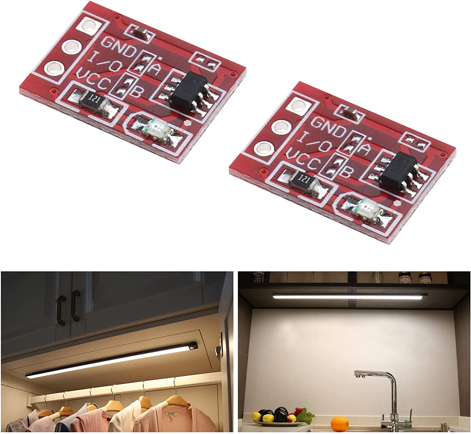 10PCS TTP223 Touch Button Module Capacitive Settable Self-Lock/No-Lock Switch Board 2.5-5.5V Power Supply 15X11Mm CCL Self Locking Touch Switch Sensor image number 3