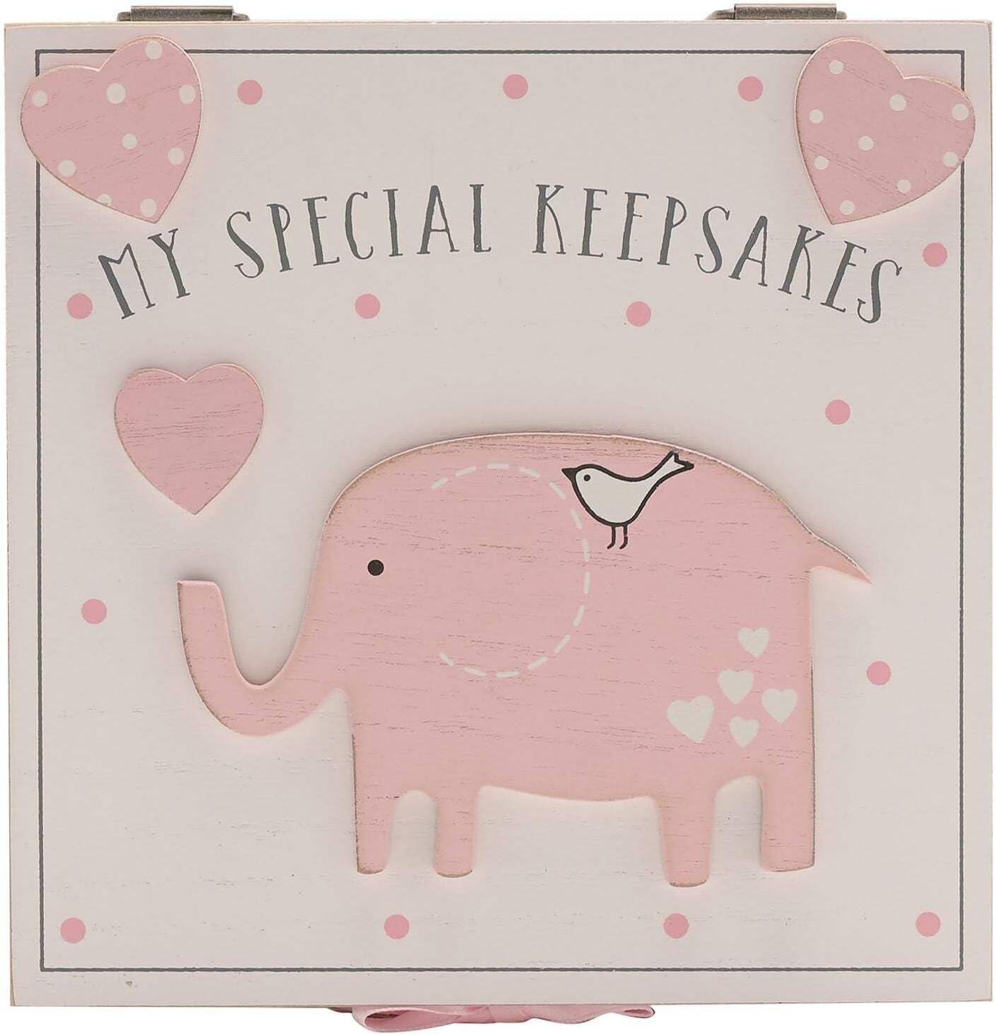 Baby Girl Wooden Memories Keepsake Box Vintage Style image number 1