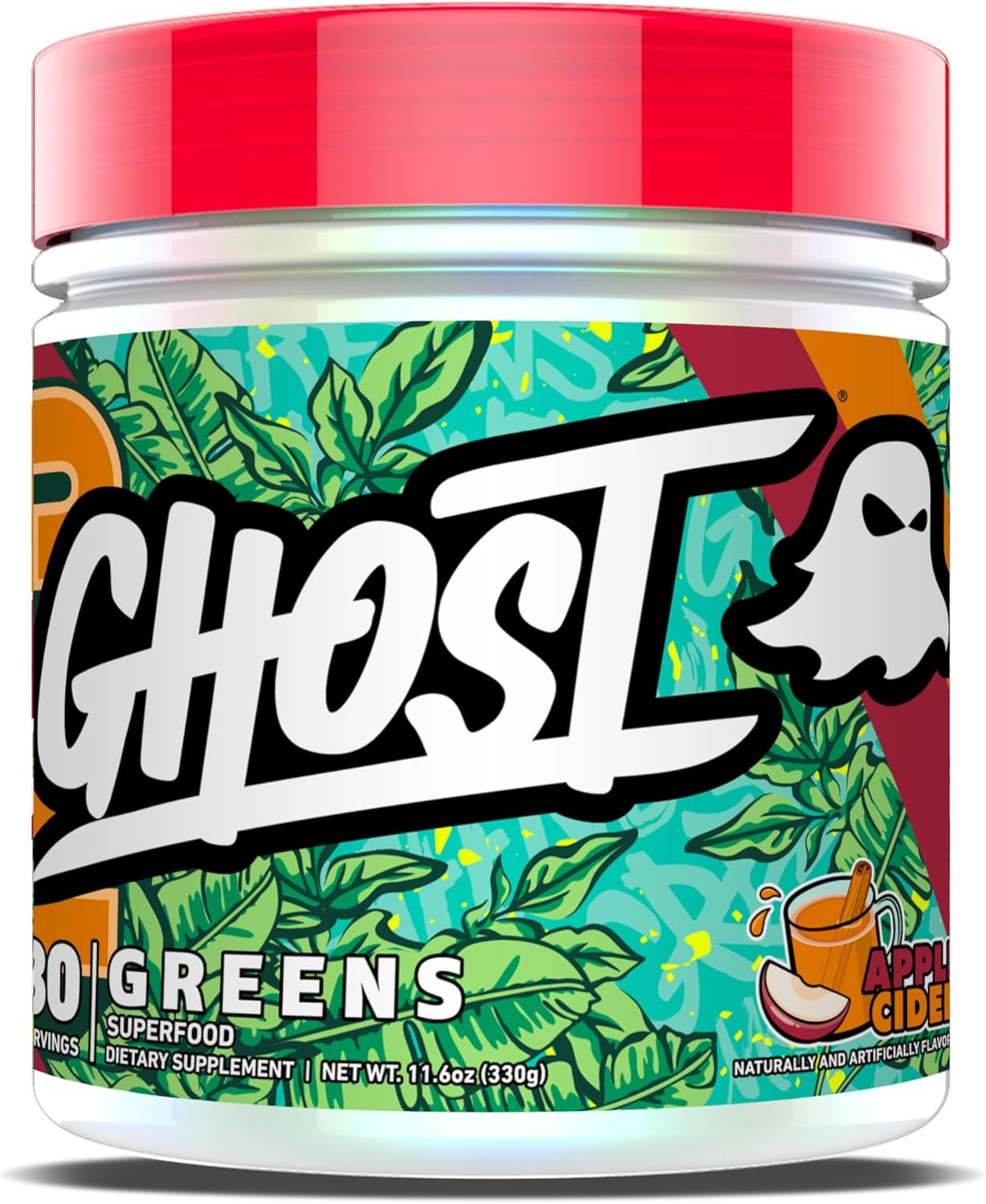 Ghost Greens Apple Cider Flavoured Superfood Dietary Suppliment, 30 Serving image number 1