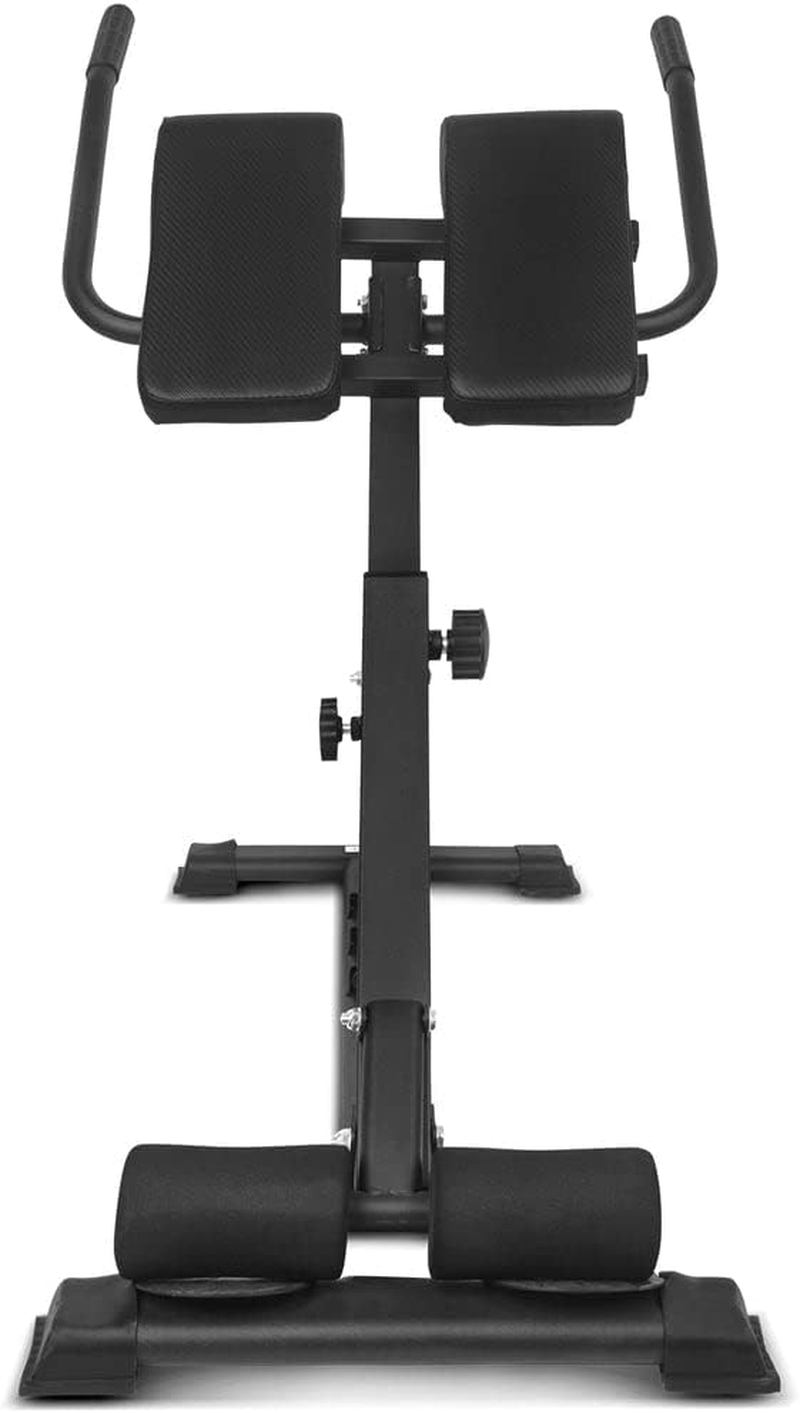 LSGGRC-09 Hyperextension Adjustable Roman Chair with 7 Adjustable Levels 3 Levels of Angle Adjustment Heavy-Duty Steel Tubing Gripped Foot Plate Padded Leg Rollers 18-Guage Steel Frame High-Density Foam image number 3