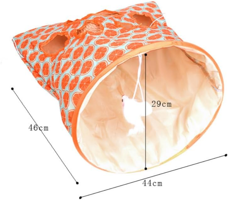 Cat Tunnel Bag Mix Postage Bag- Dexterity Training Toys - Nylon Bag Tunnel Toys for Cat/Green 34 * 32 * 5.7CM. image number 1