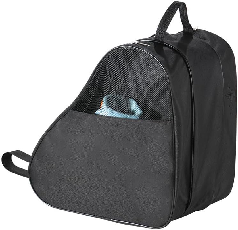 LUWOO Roller Skate Bag, Breathable Roller Skate Bag with Adjustable Shoulder Strap, Oxford Cloth Ice Skate Shoes Carry Bag for Women, Men (Black) image number 1