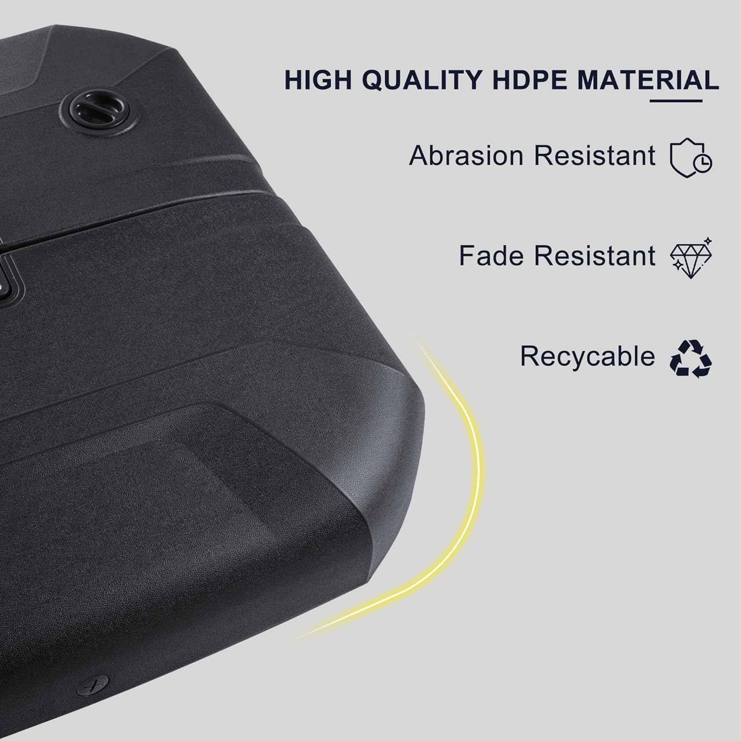 Purple Leaf Square Umbrella Base for Offset Patio Umbrella, Sand/Water Fillable, 99 X 96 Cm, 150 Kg Stability image number 1