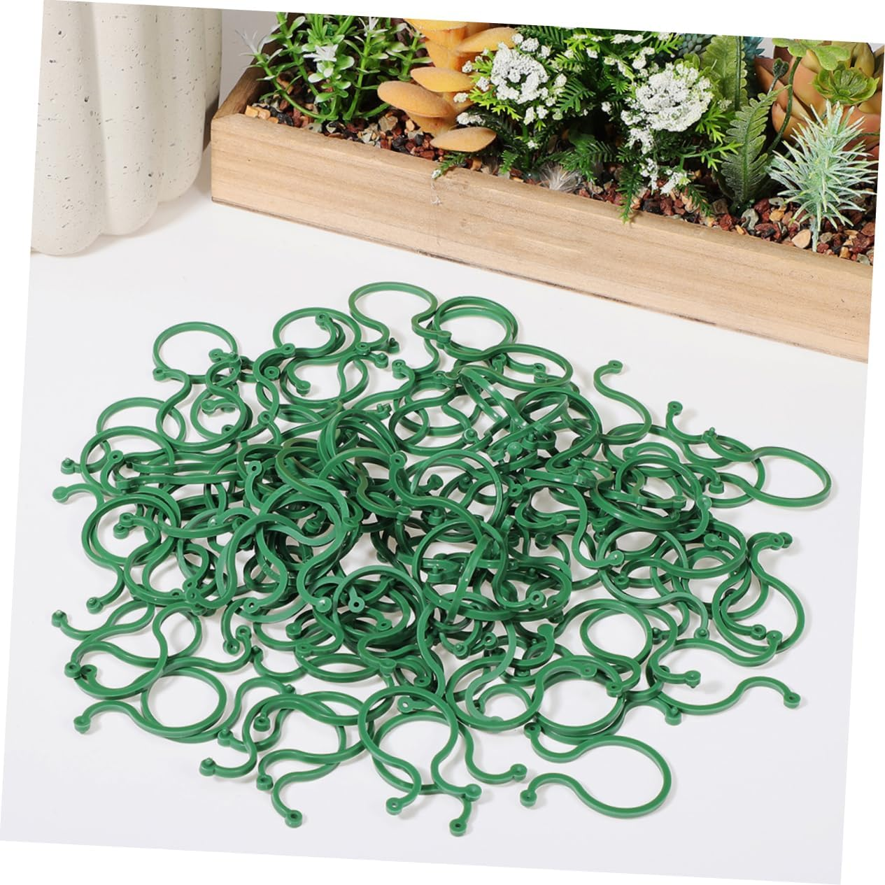 100Pcs Vegetable Garden Binding Clip Plant Training Clips Garden Plant Clamp Stem Flower Vine Clamp Supplies image number 6