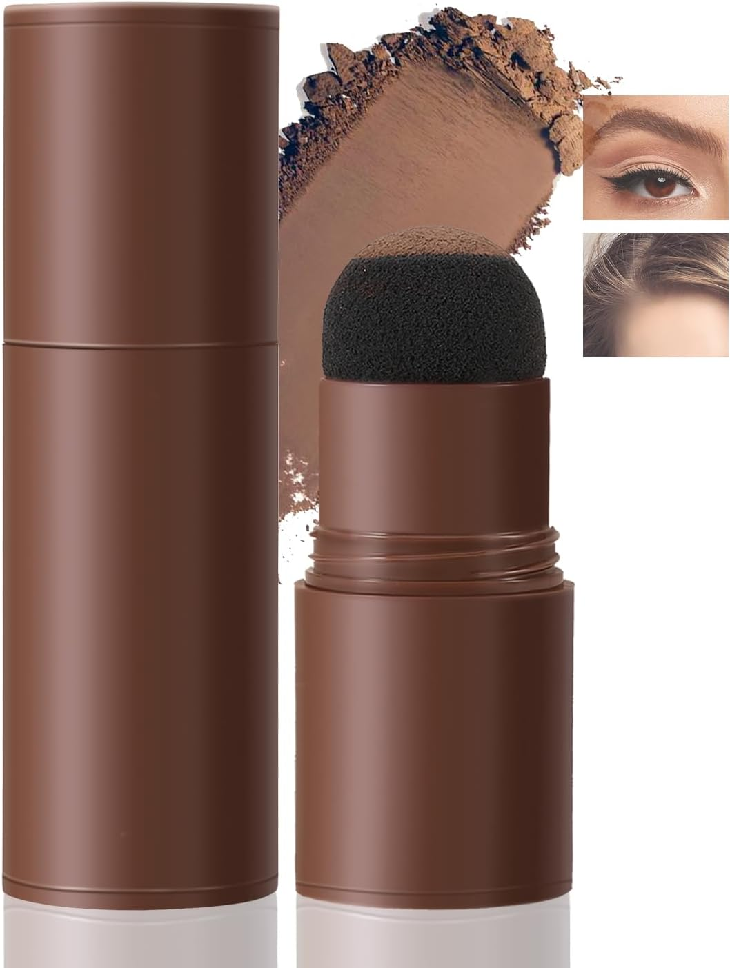 Boobeen Root Touch up Powder Stick, Hair Powder Root Concealer for Gray Hair, Hairline Powder Root Cover up for Thinning Hair