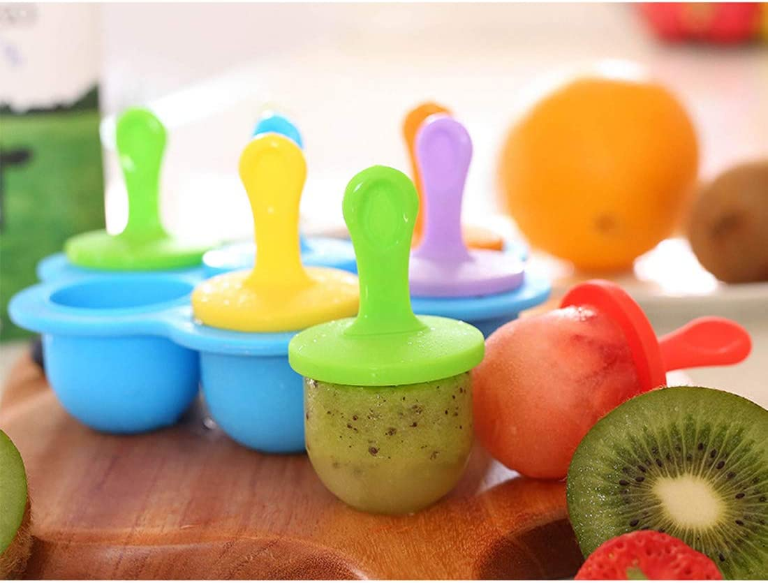 Blue Silicone Popsicle Molds Mini 7-Cavity Ice Pop Molds Food Grade Non-Stick Popsicle Molds image number 5
