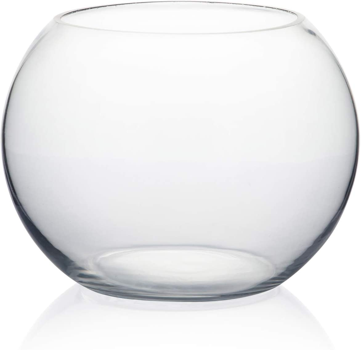 WGV Bowl Glass Vase, Diameter 8", Height 6", Open Width 5", (Multiple Sizes Choices) Clear Bubble Planter Terrarium Fish Bowl for Wedding Event Home Decor, 1 Piece (VBW0008A) image number 2