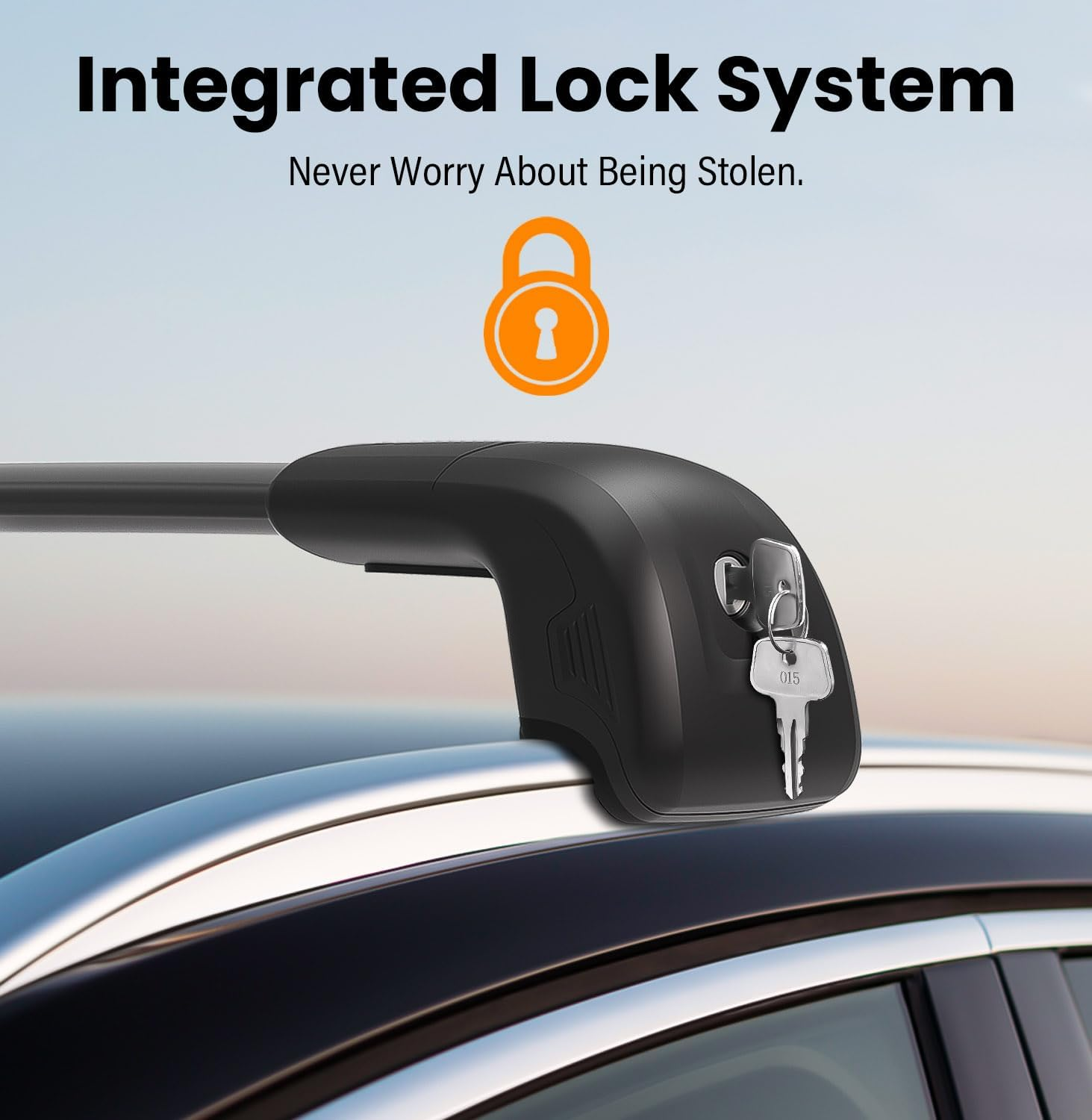 300LBS Roof Rack Cross Bars Compatible with 2019-2025 Kia Telluride S SX SX-P EX with Lock, Aluminum Crossbars for Rooftop Cargo Carrier Luggage Kayak Bike Snowboard(Except X-Line and X-Pro) image number 2