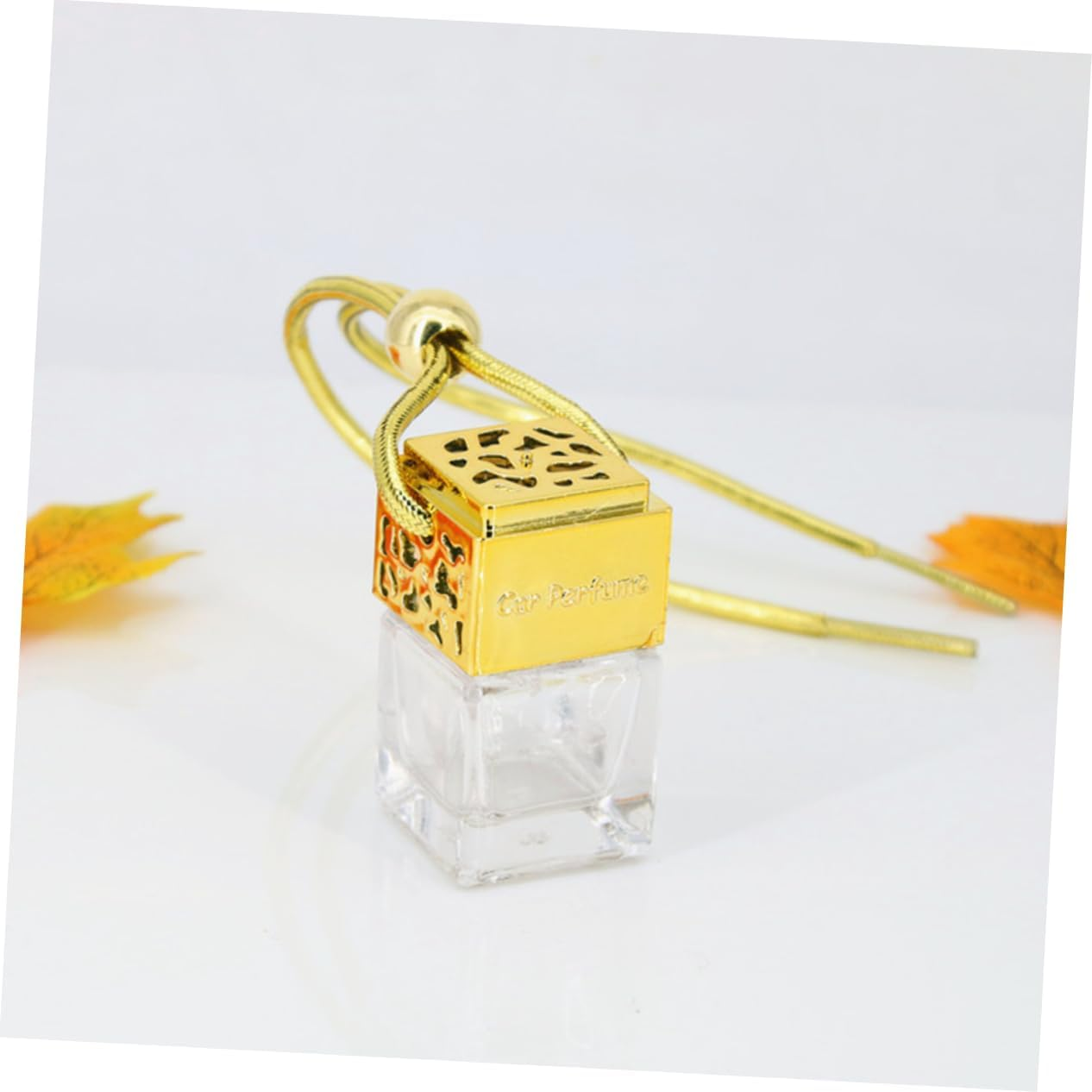 Mikinona 10Pcs Square Glass Perfume Bottle Pendant Essential Oil Sub-Bottle Car Air Vent Aromatherapy image number 3