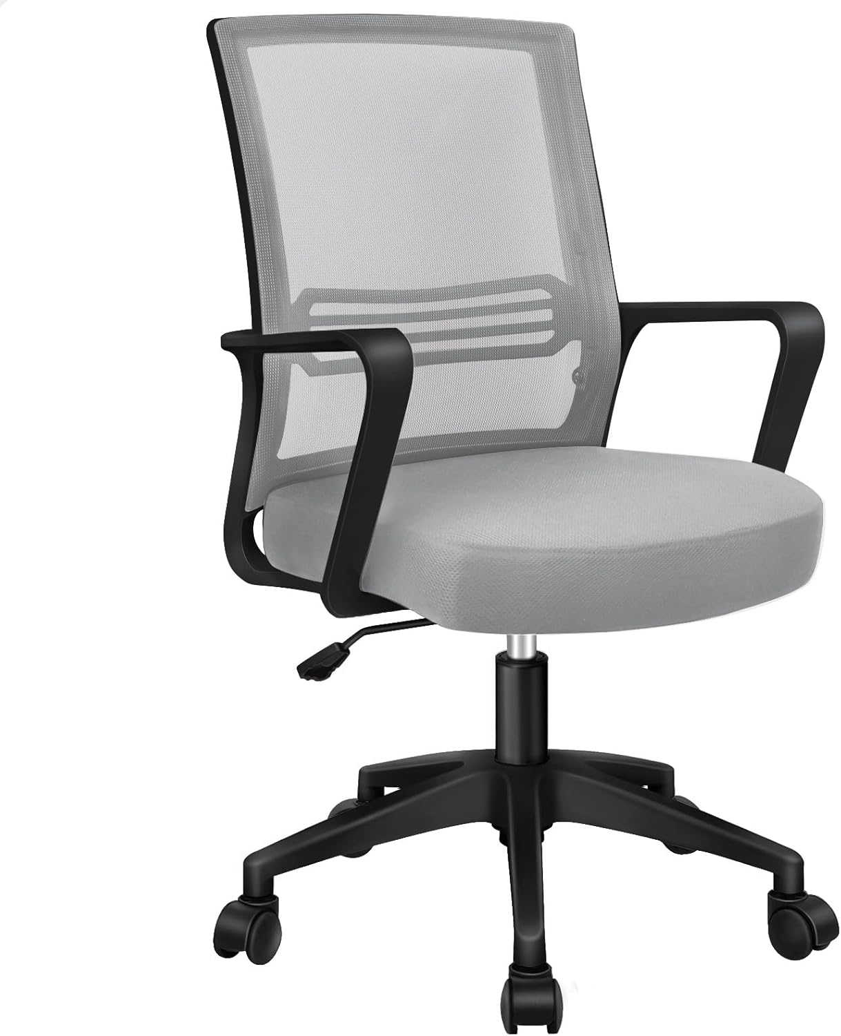 ALFORDSON Mesh Office Chair with Sgs-Approved Gas-Lift and 120&deg; Tilt, Mid Back Executive Computer Desk Chair, Fabric Seat Gaming Racing Chair, Max 180Kg Loading(Ford Black)