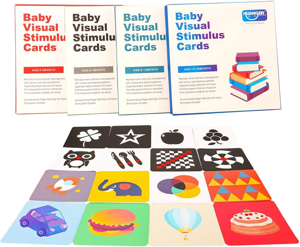 Barwa Flash Cards for Infants - 64 Cards, 128 Pictures, High Contrast Educational Toy for 0-3 Months, Colorful Cards for 3-12 Months image number 4
