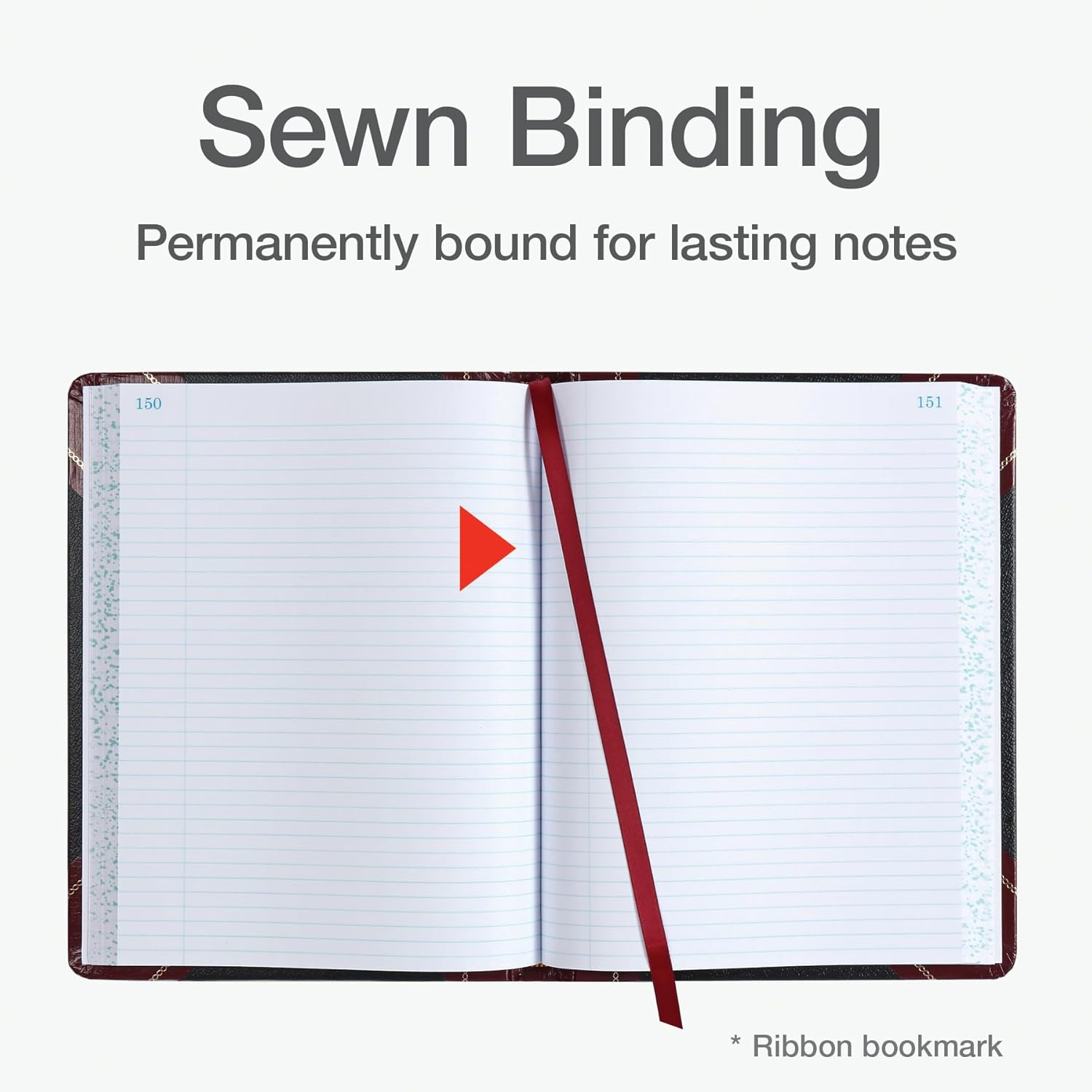 Boorum & Pease Record Book, Record Ruled, 10-3/8" X 8-1/8" Size, 300 Pages (21-300-R) image number 6