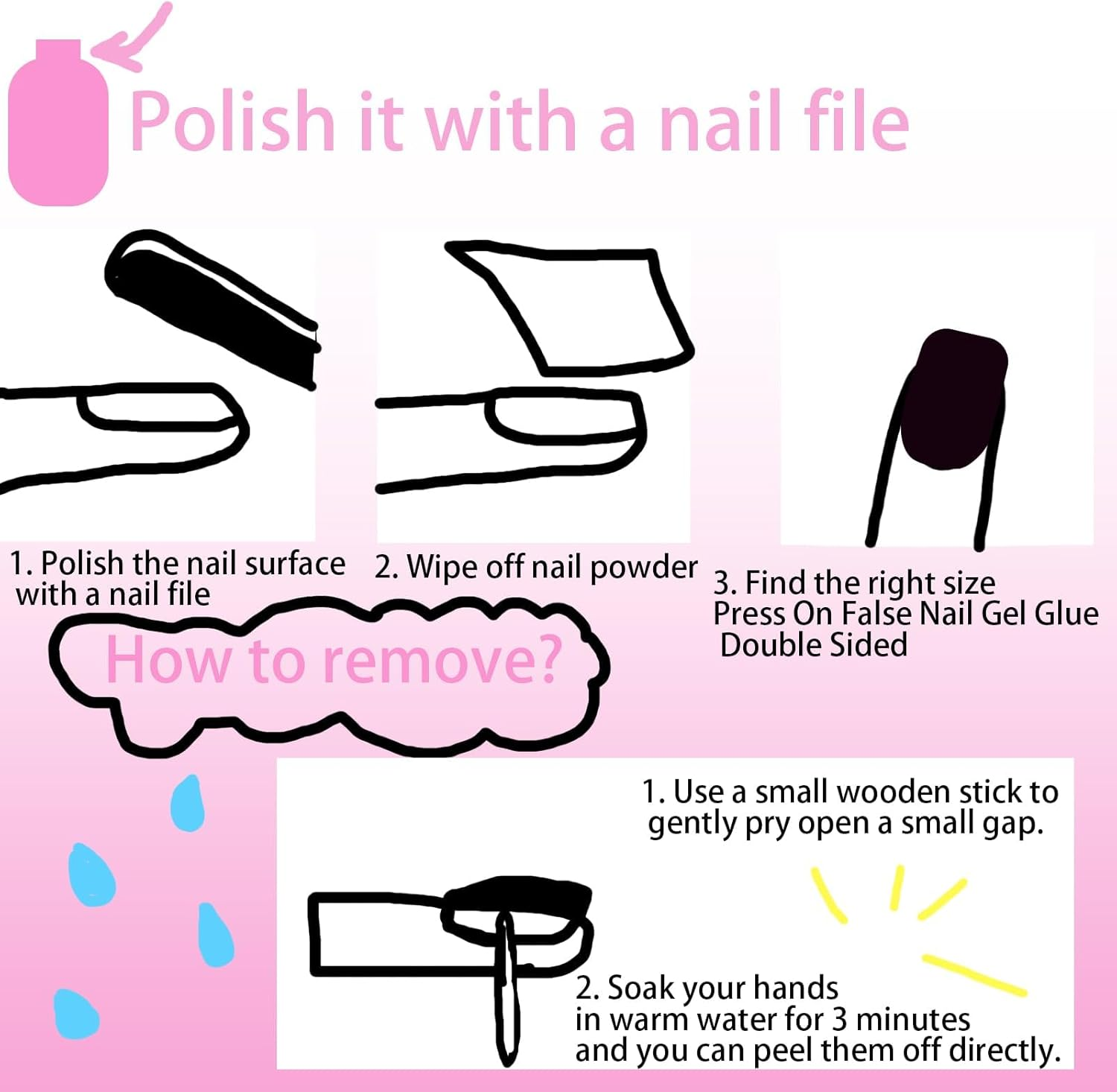 Fake Nail French Hand-Painted Style, Simple Almond Nail, Medium Long, Colorful Floral Beauty Series, Press Style Fake Nail image number 1