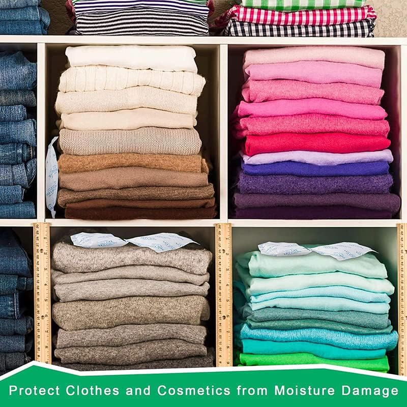 AIMALL 50-2000 Pack 1G Silica Gel Packets Moisture Absorber Desiccant Reusable Food Grade, Transparent, Non-Toxic, Tyvek Material for Durability image number 5