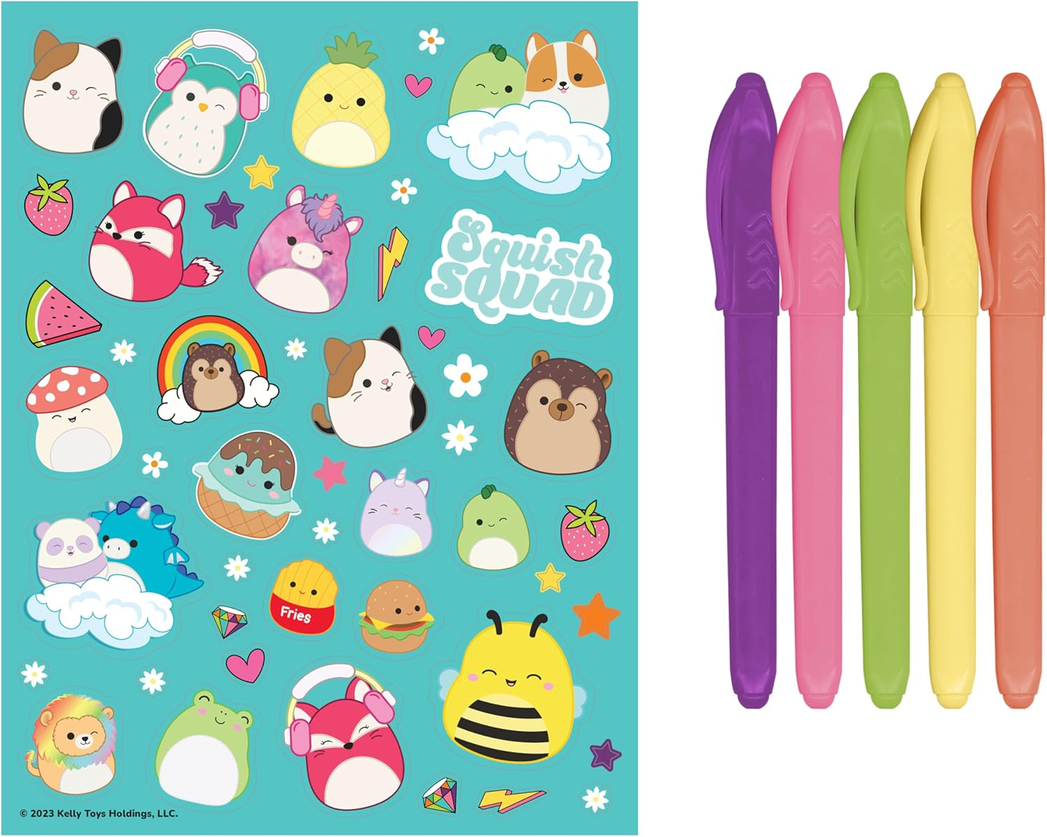 Kaleidoscope Colouring Kit Squishmallows - 64-Page Activity Book with 6 Markers and 50+ Stickers image number 1