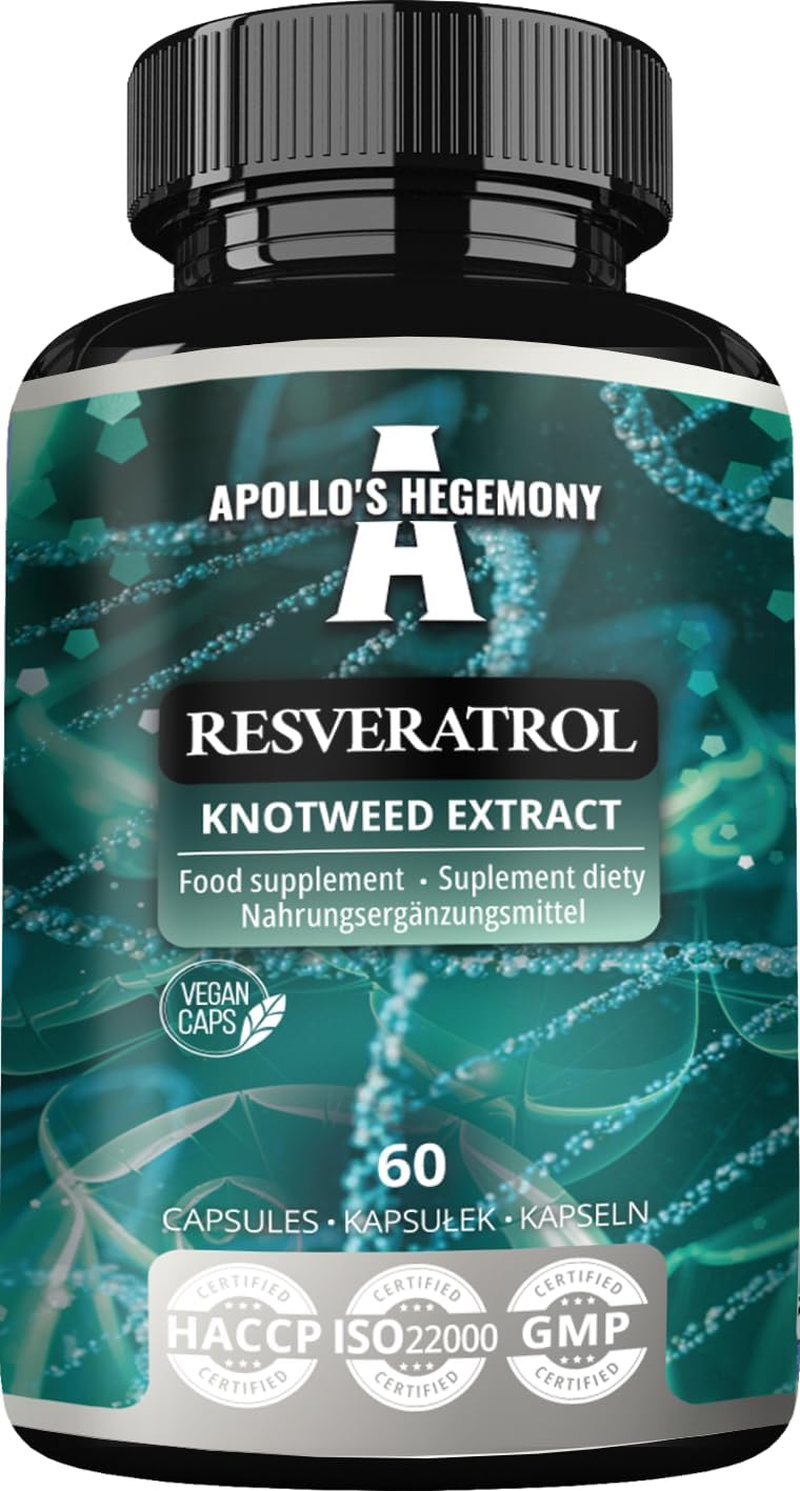 Resveratrol High Dose 400 Mg - 60 Vegan Capsules - 2 Months Supply - 98% Trans-Resveratrol from Japanese Knotweed Extract - Natural Antioxidant - by Apollo'S Hegemony image number 2