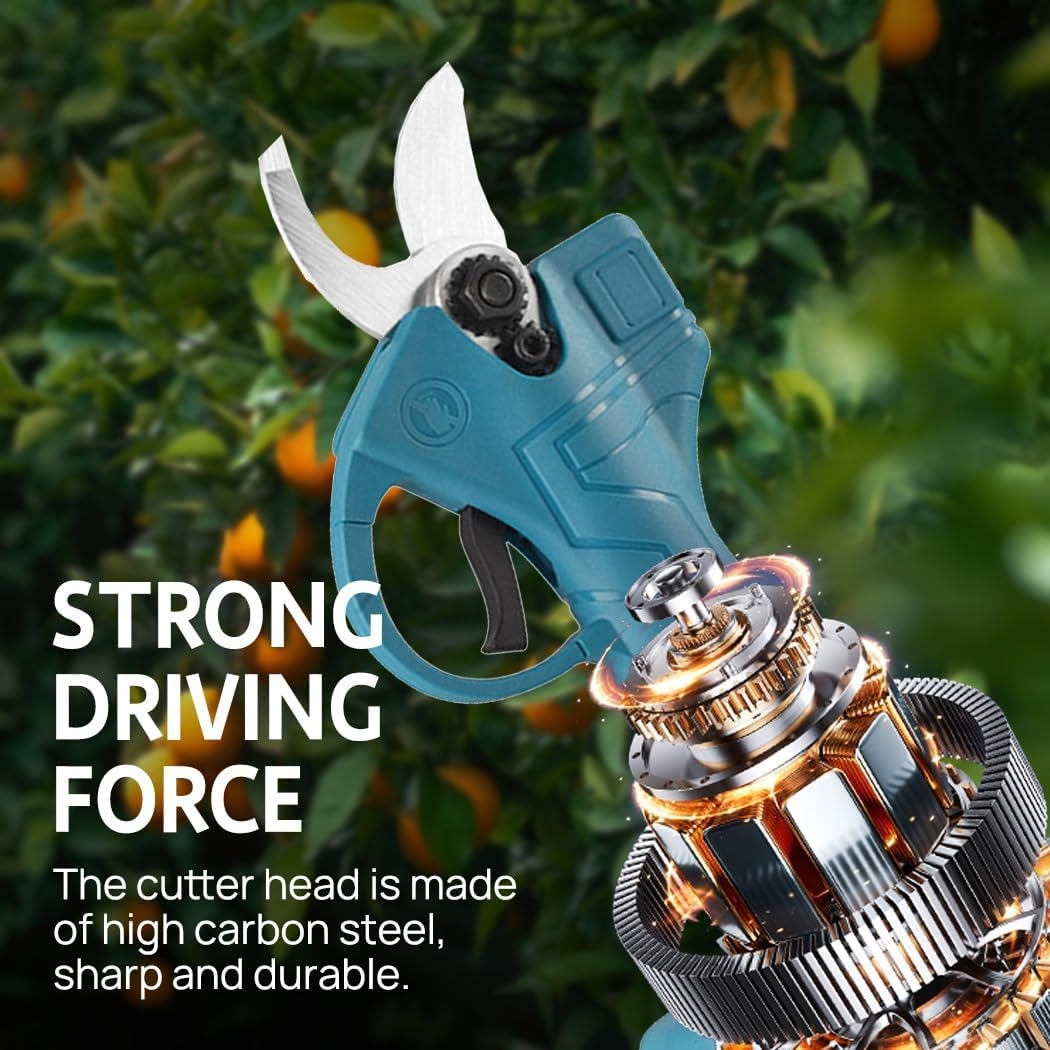 Cordless Pruning Shears Professional Electric Secateurs with SK7 Sharp Carbon Steel Blade Rechargeable Lithium - Ion Batteries Fit for Makita image number 6